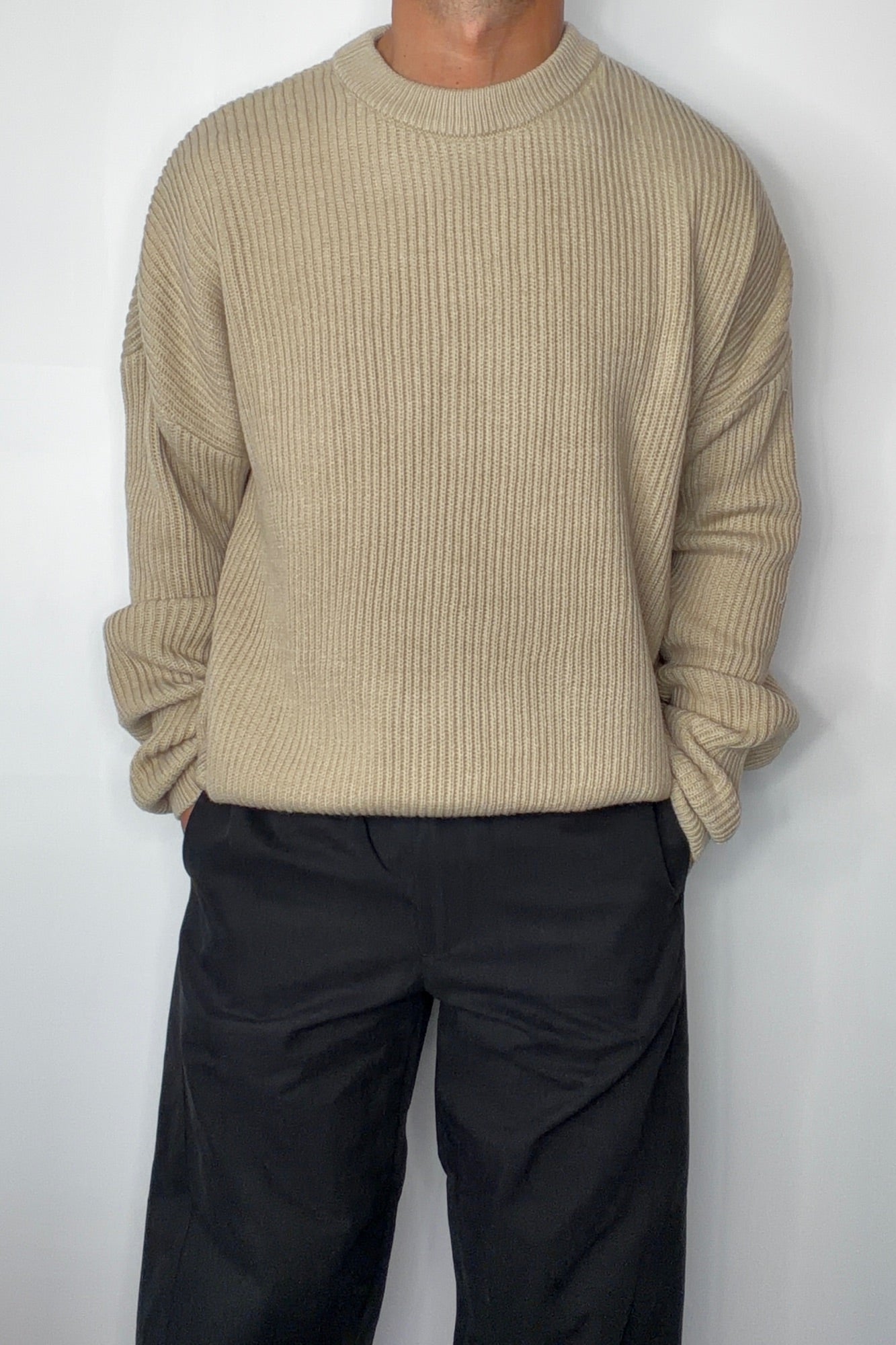 Drop Sleeve Heavy Knit Oat
