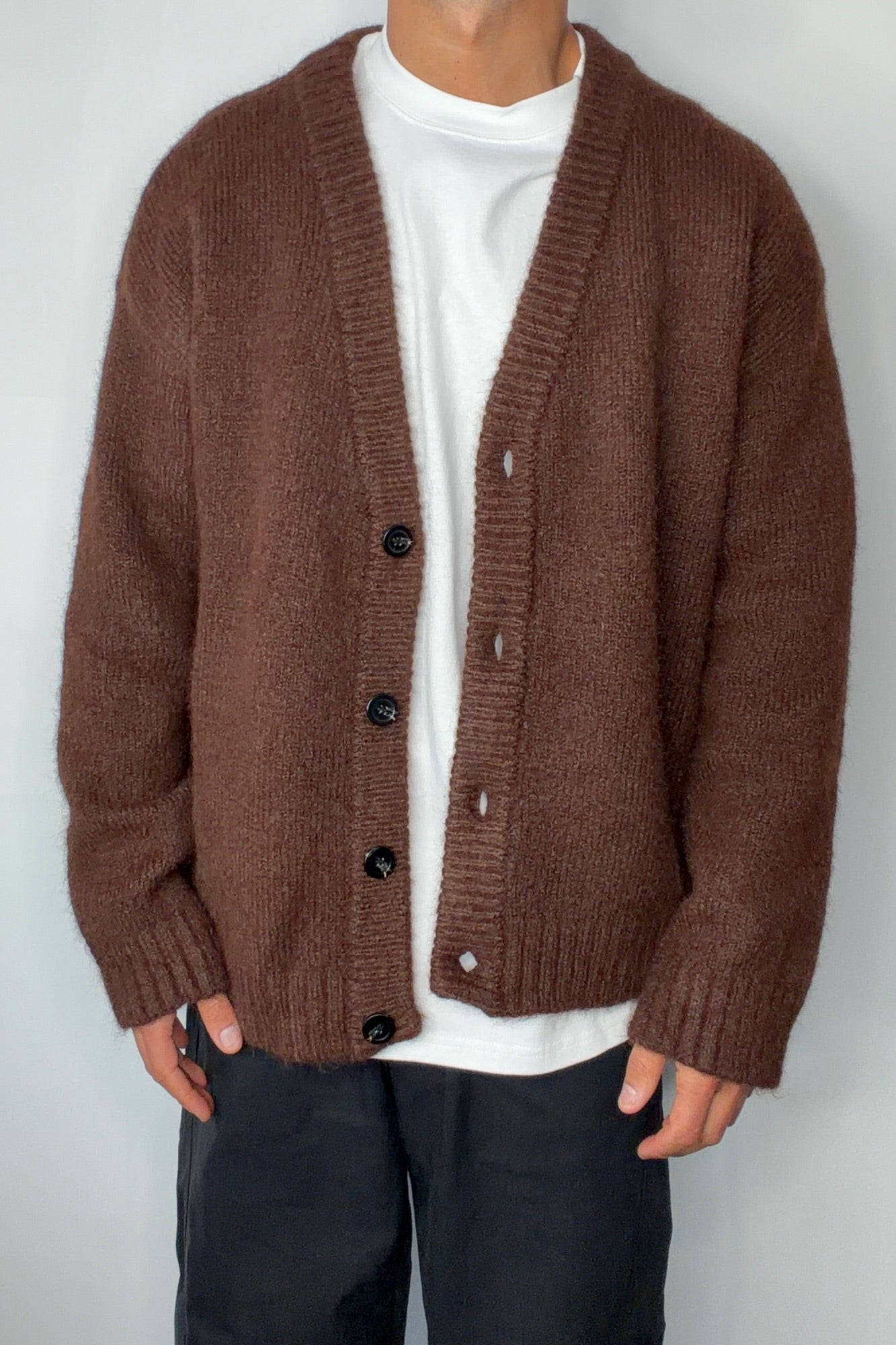 Knitted Oversize Cardigan Choc