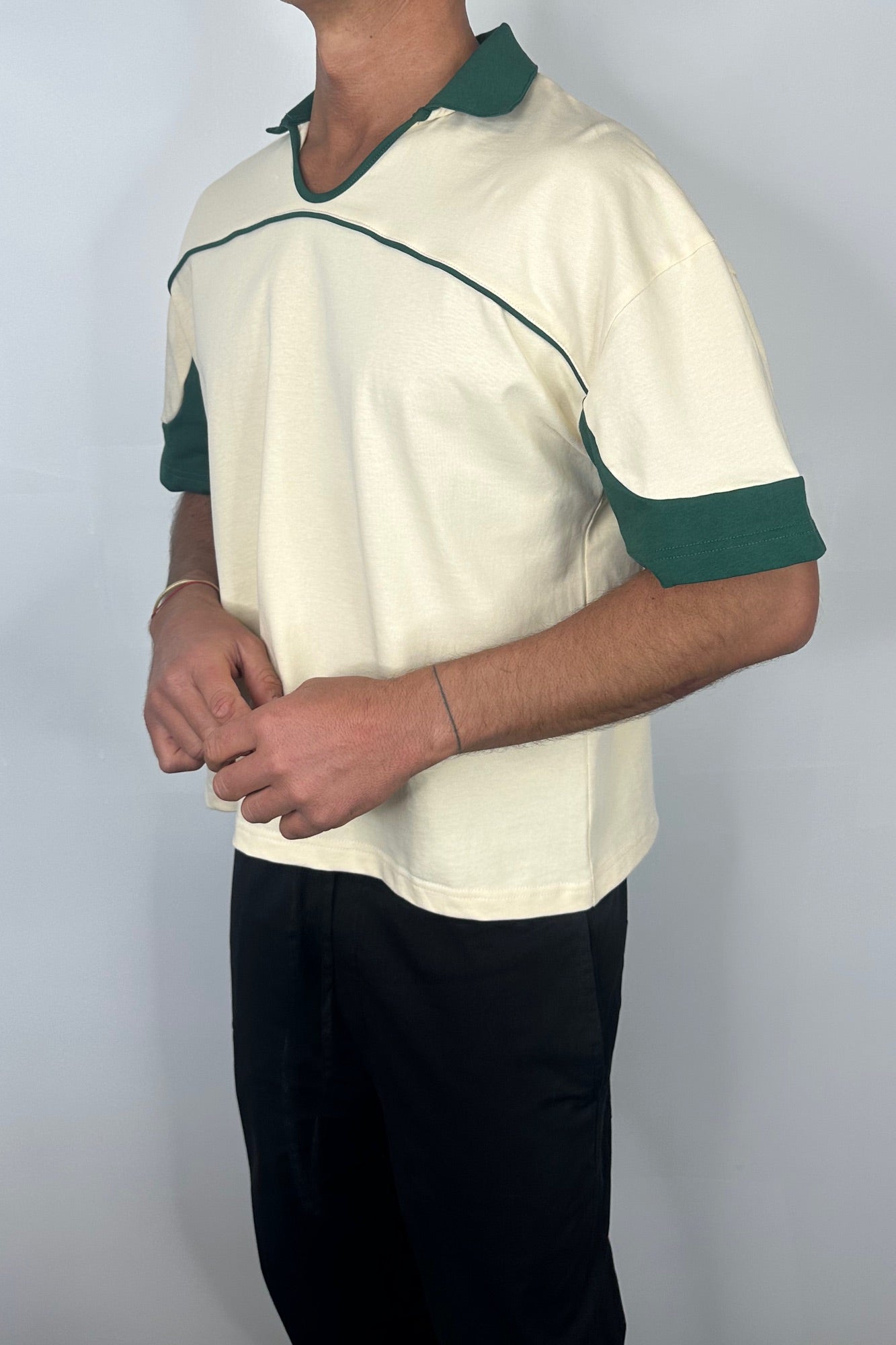 Paul Two Tone Polo Soft Yellow