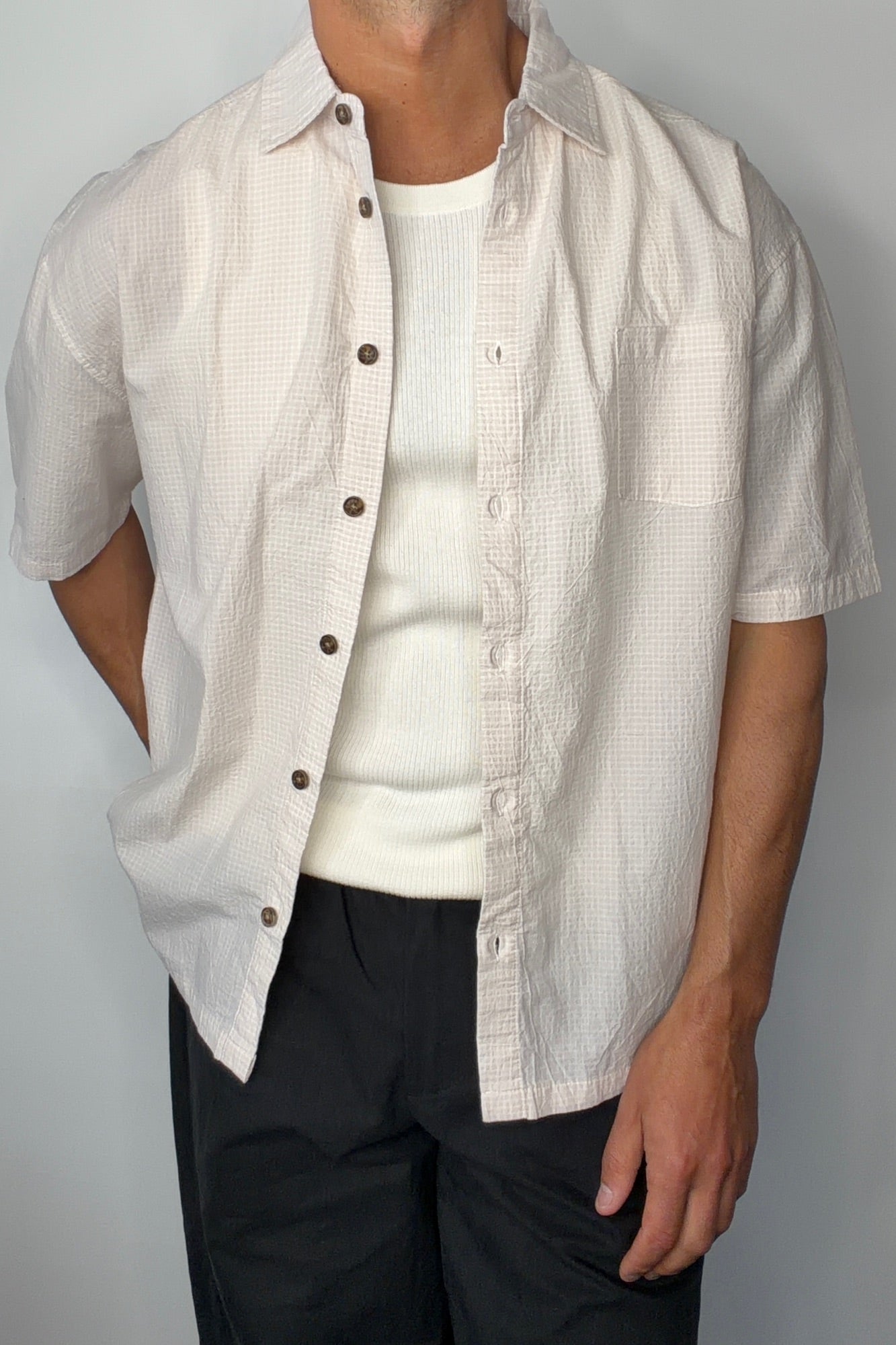 Nathaniel Drop Shirt Soft Rose