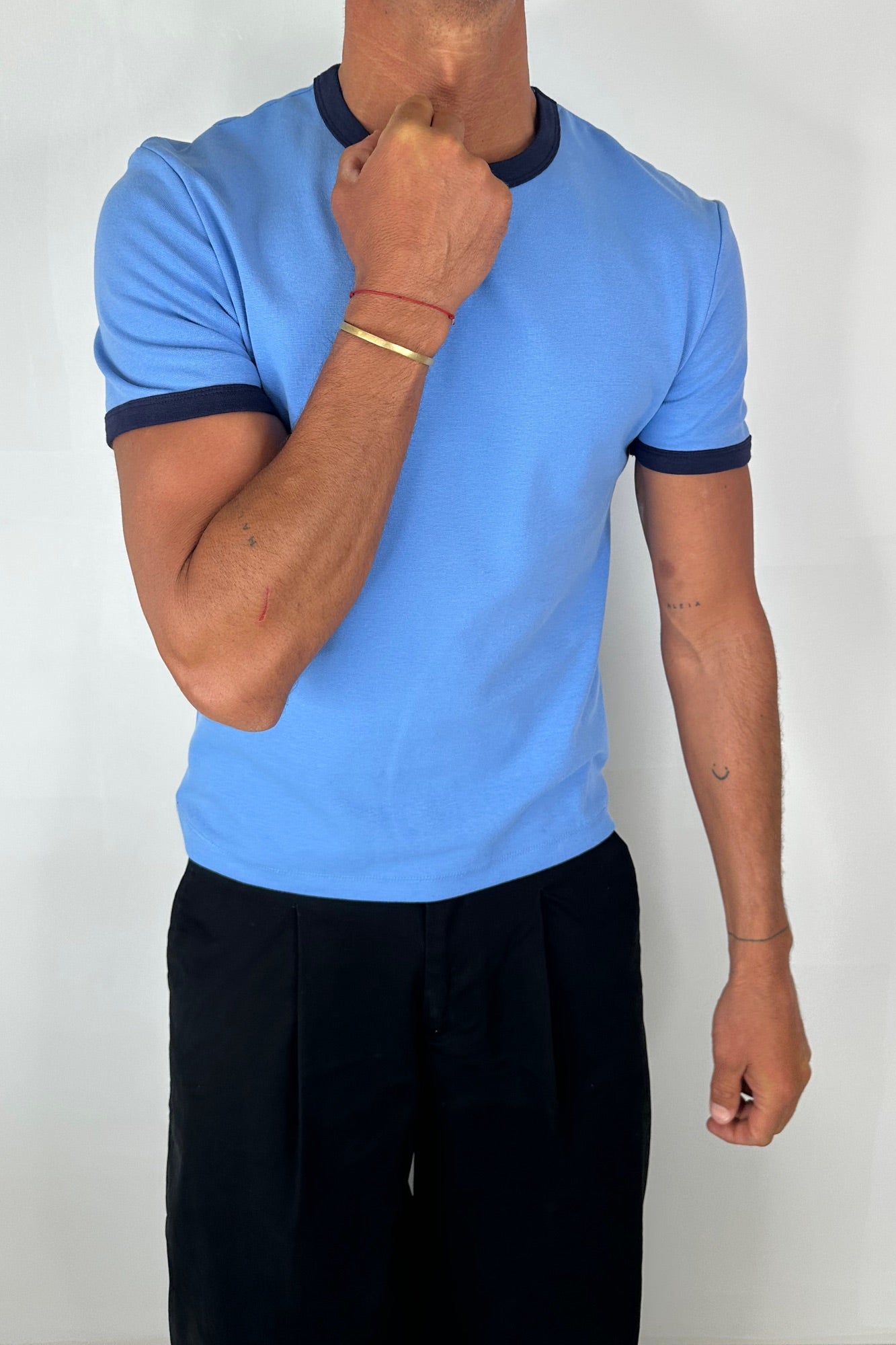 Charlie Ringer Tee Blue