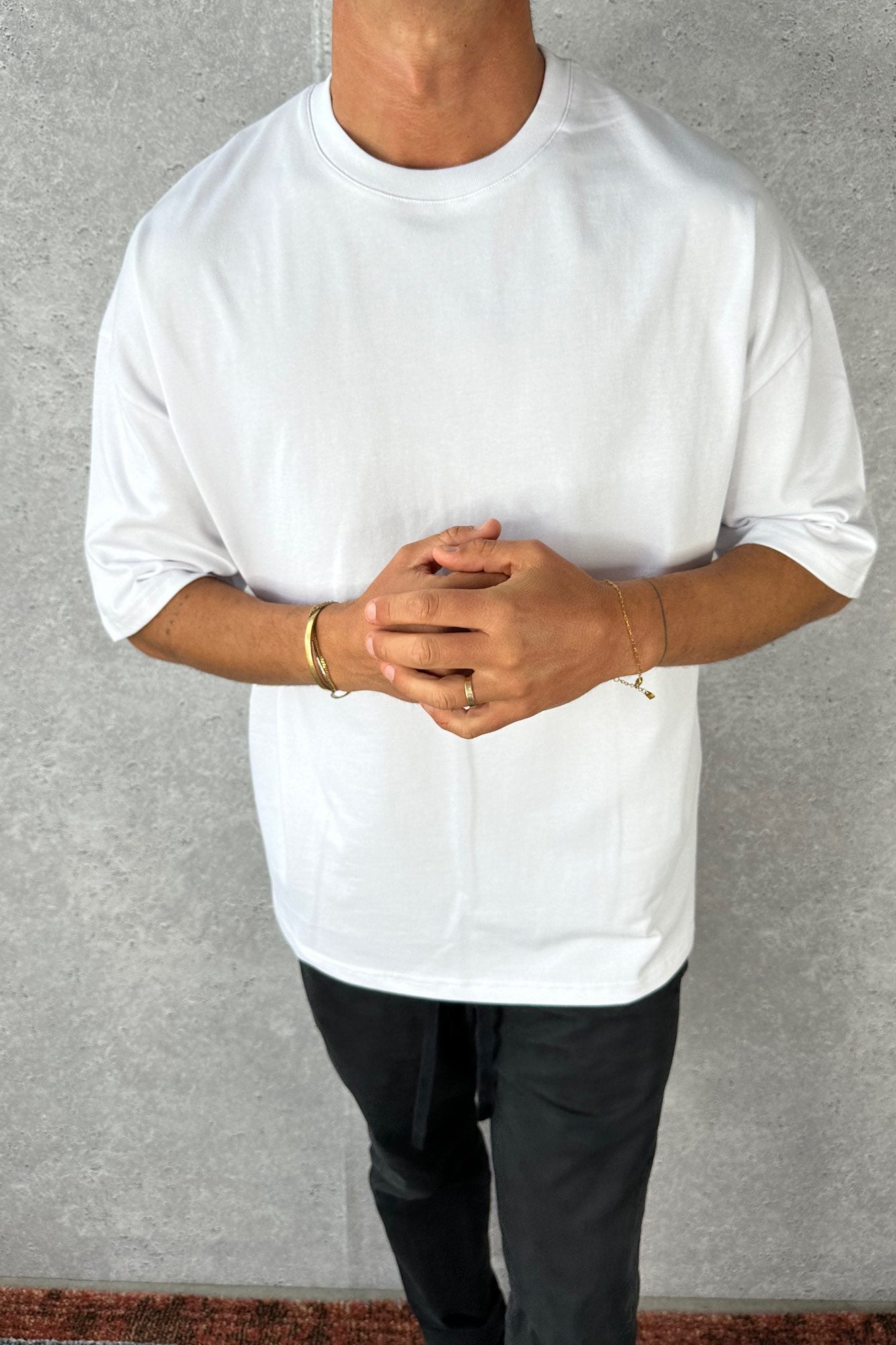 Miller Drop Shoulder Box Tee White