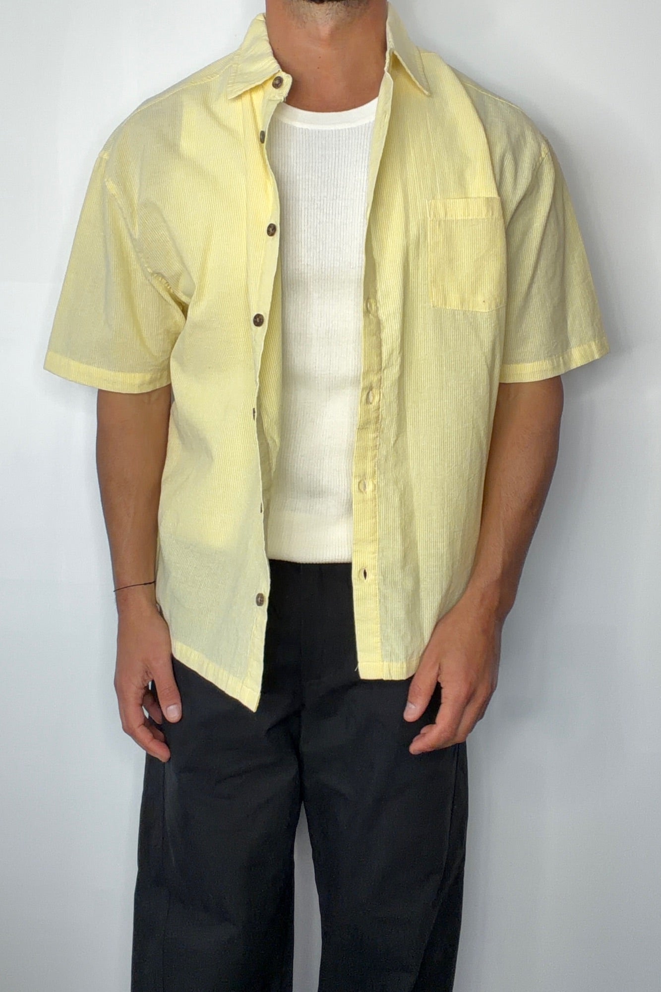 Nathaniel Drop Shirt Soft Yellow