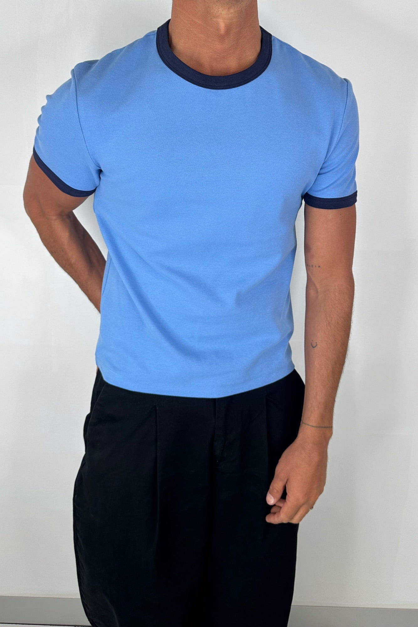 Charlie Ringer Tee Blue