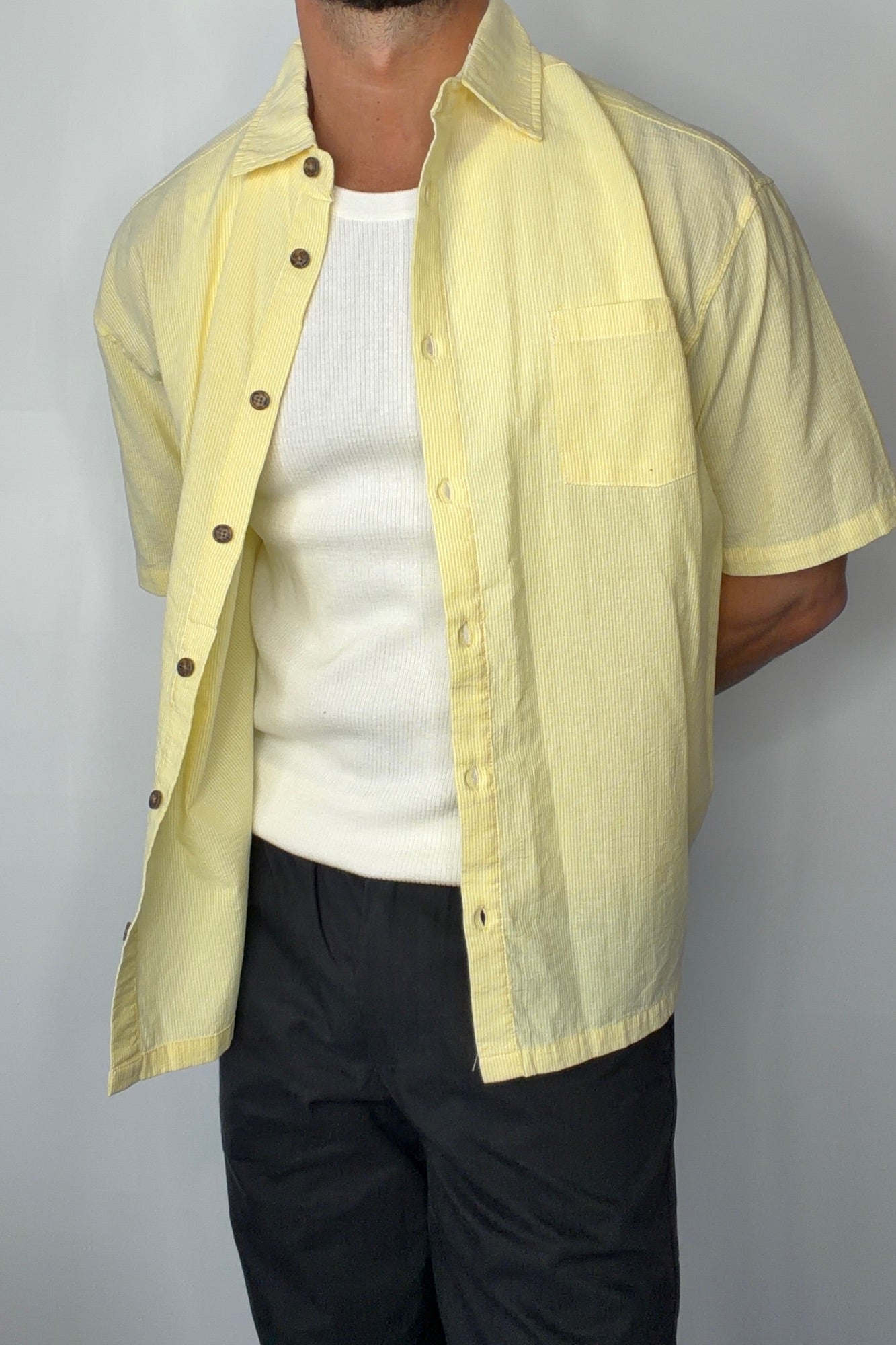 Nathaniel Drop Shirt Soft Yellow
