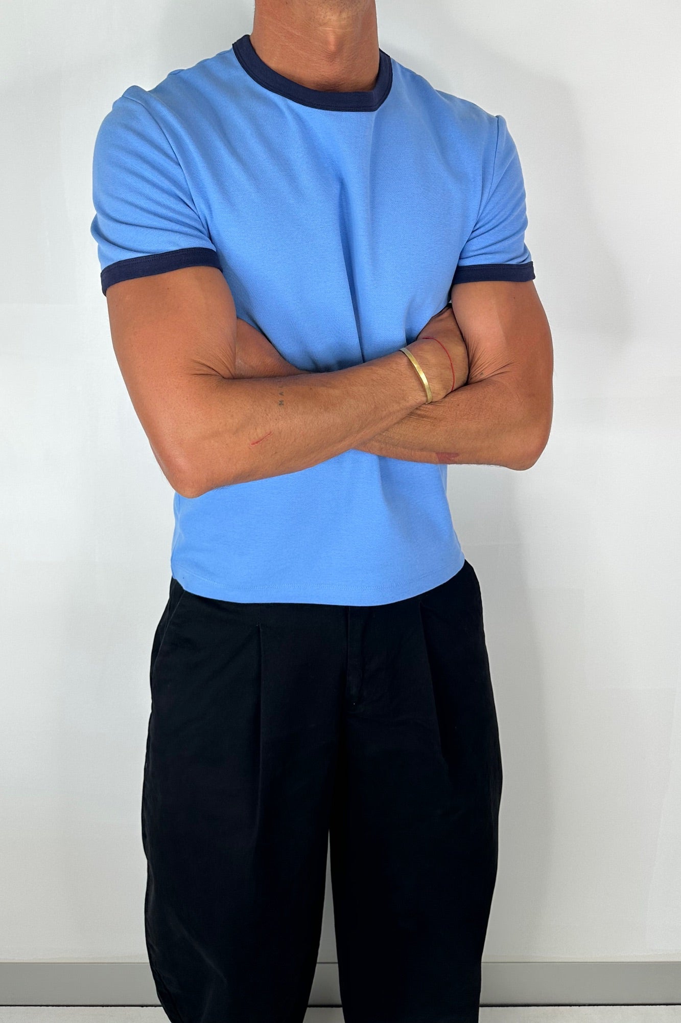 Charlie Ringer Tee Blue