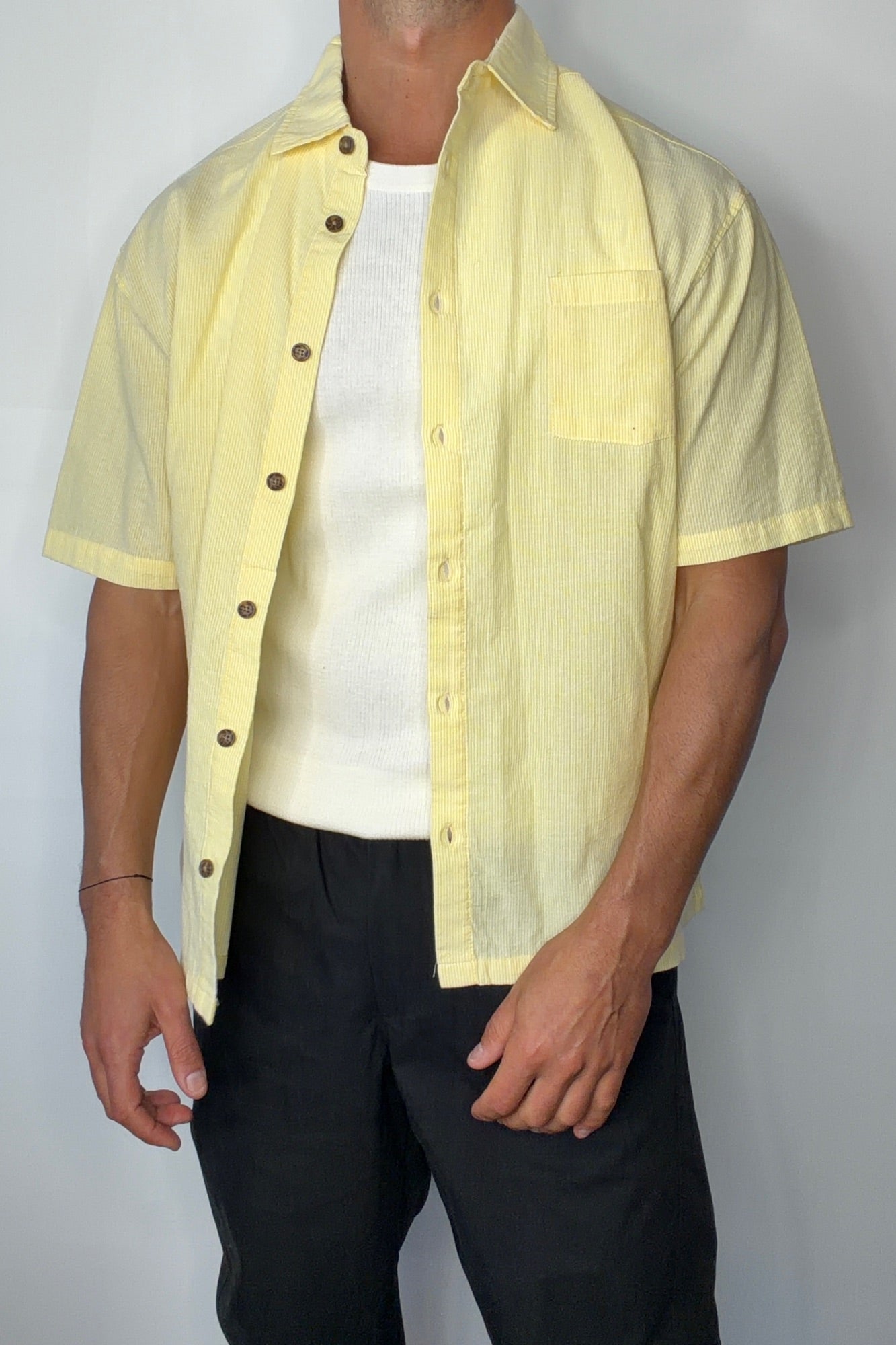 Nathaniel Drop Shirt Soft Yellow