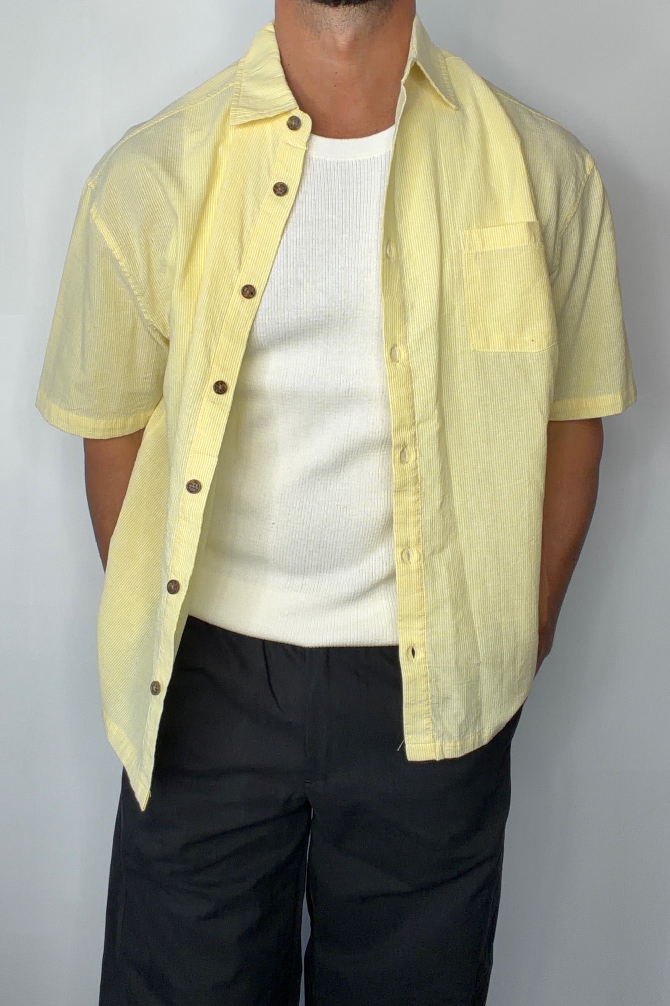 Nathaniel Drop Shirt Soft Yellow