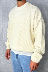 Drop Sleeve Heavy Knit Ivory