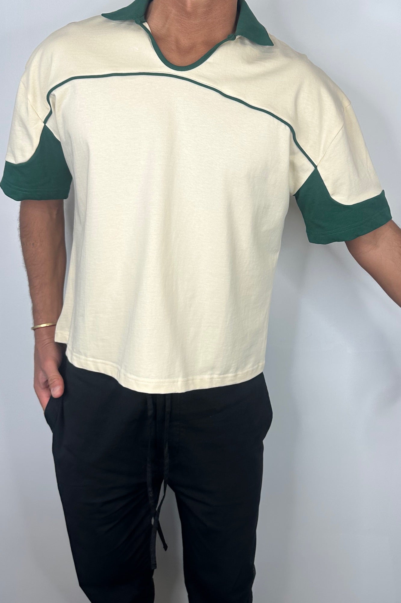 Paul Two Tone Polo Soft Yellow