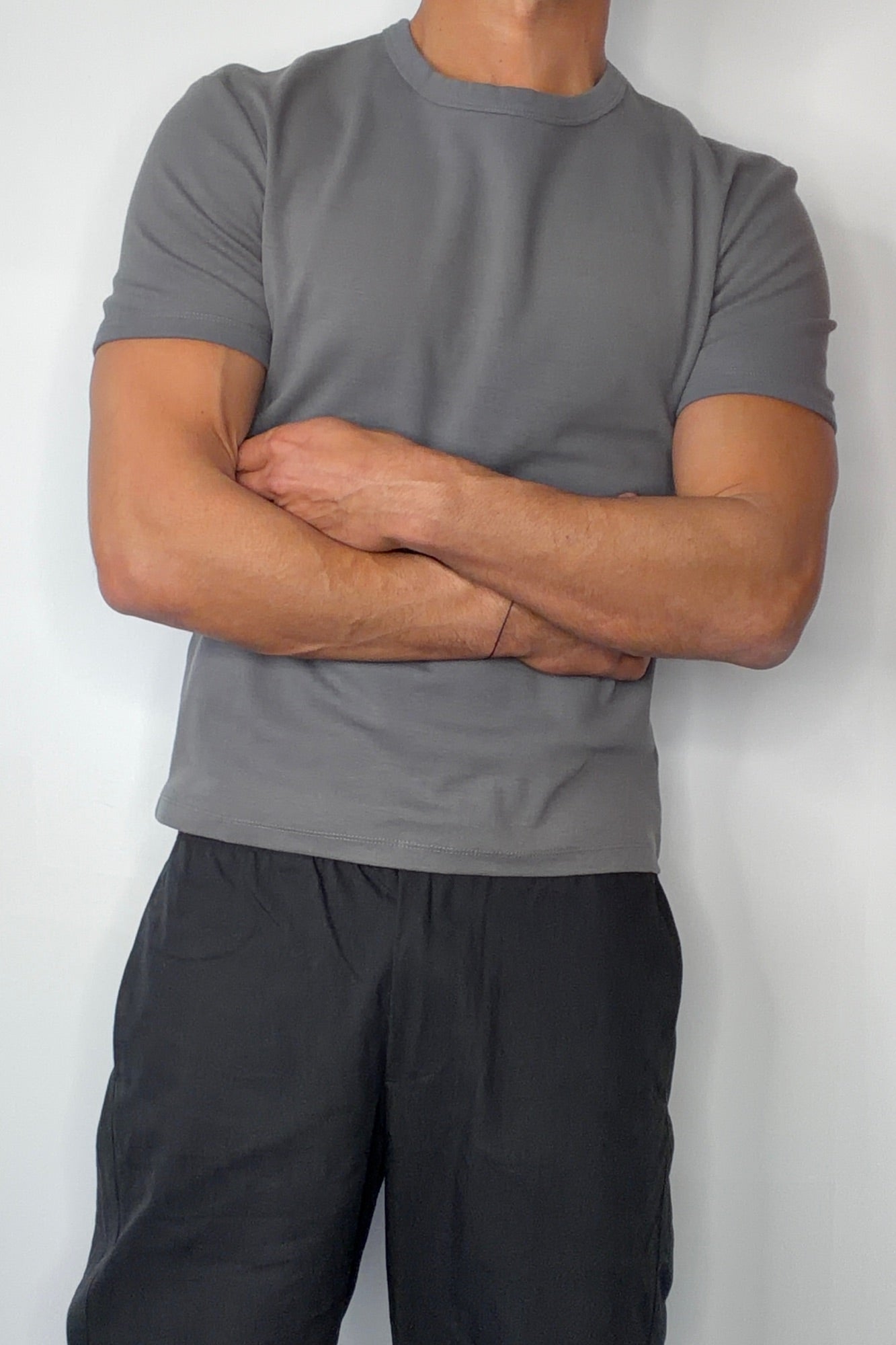 Charlie Ringer Tee Plain Charcoal