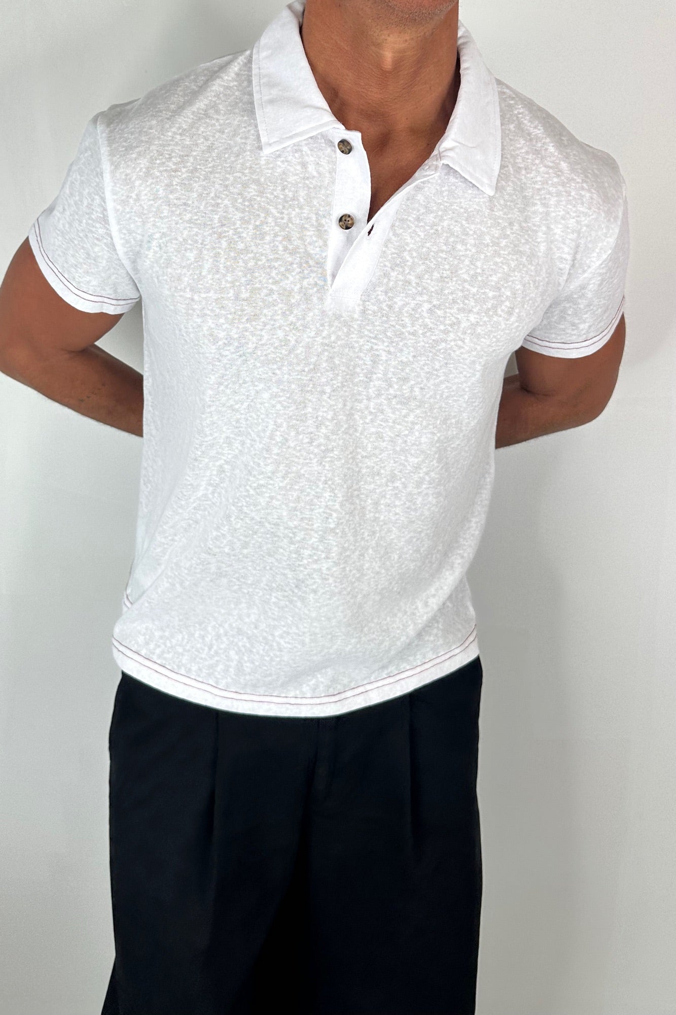 Eric Lightweight Polo White