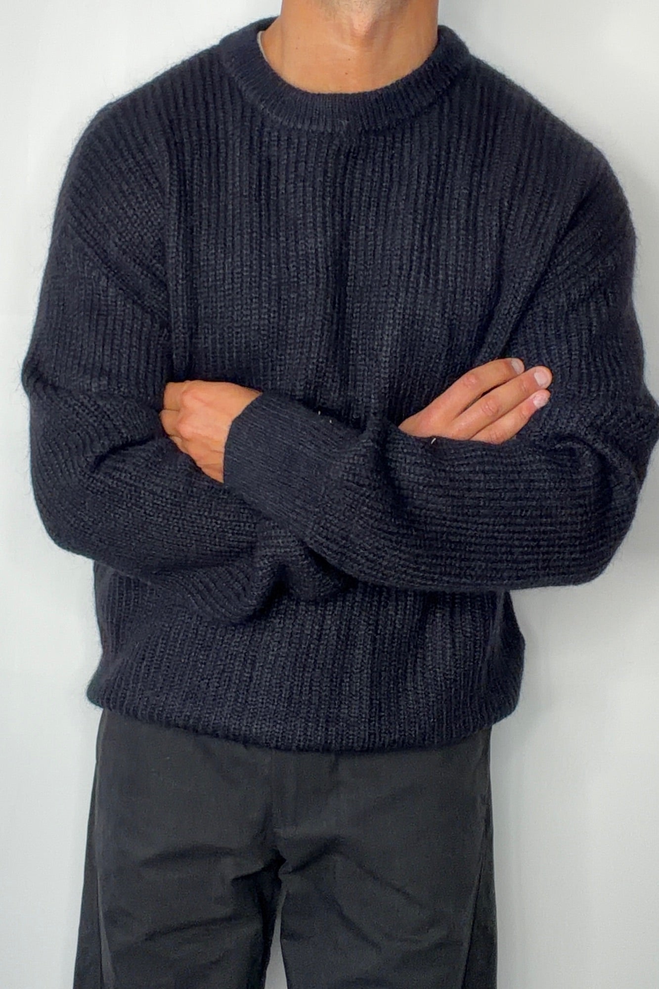 Mohair Knit Dark Navy