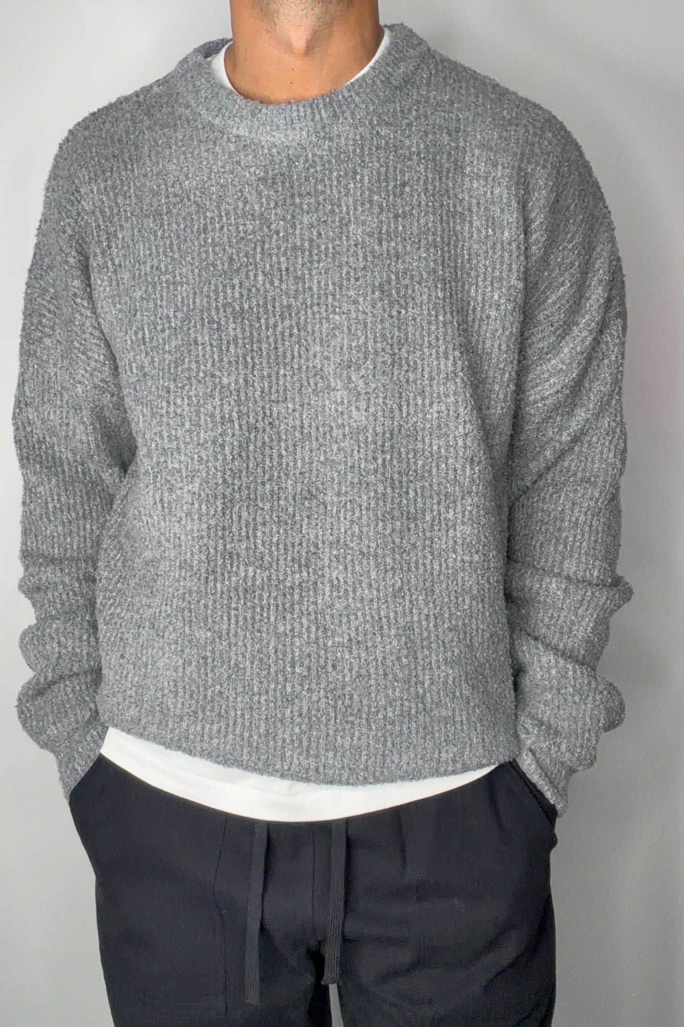 Soft Crew Knit Dark Grey