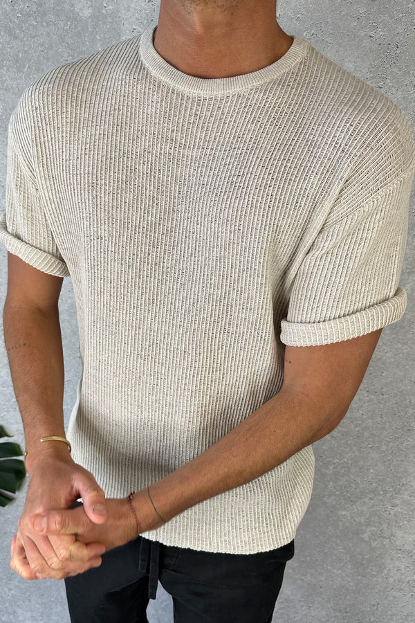 NTH Knitted Crew Tee Oat