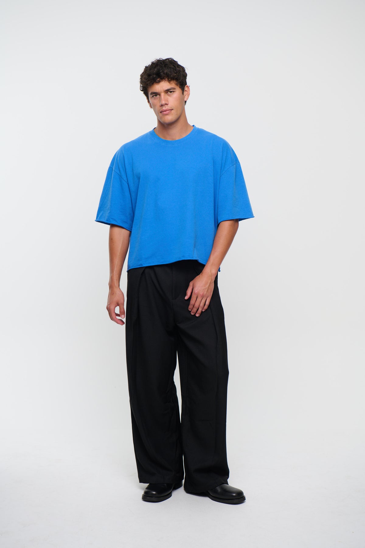 Raw 200G Cotton Box Tee Royal