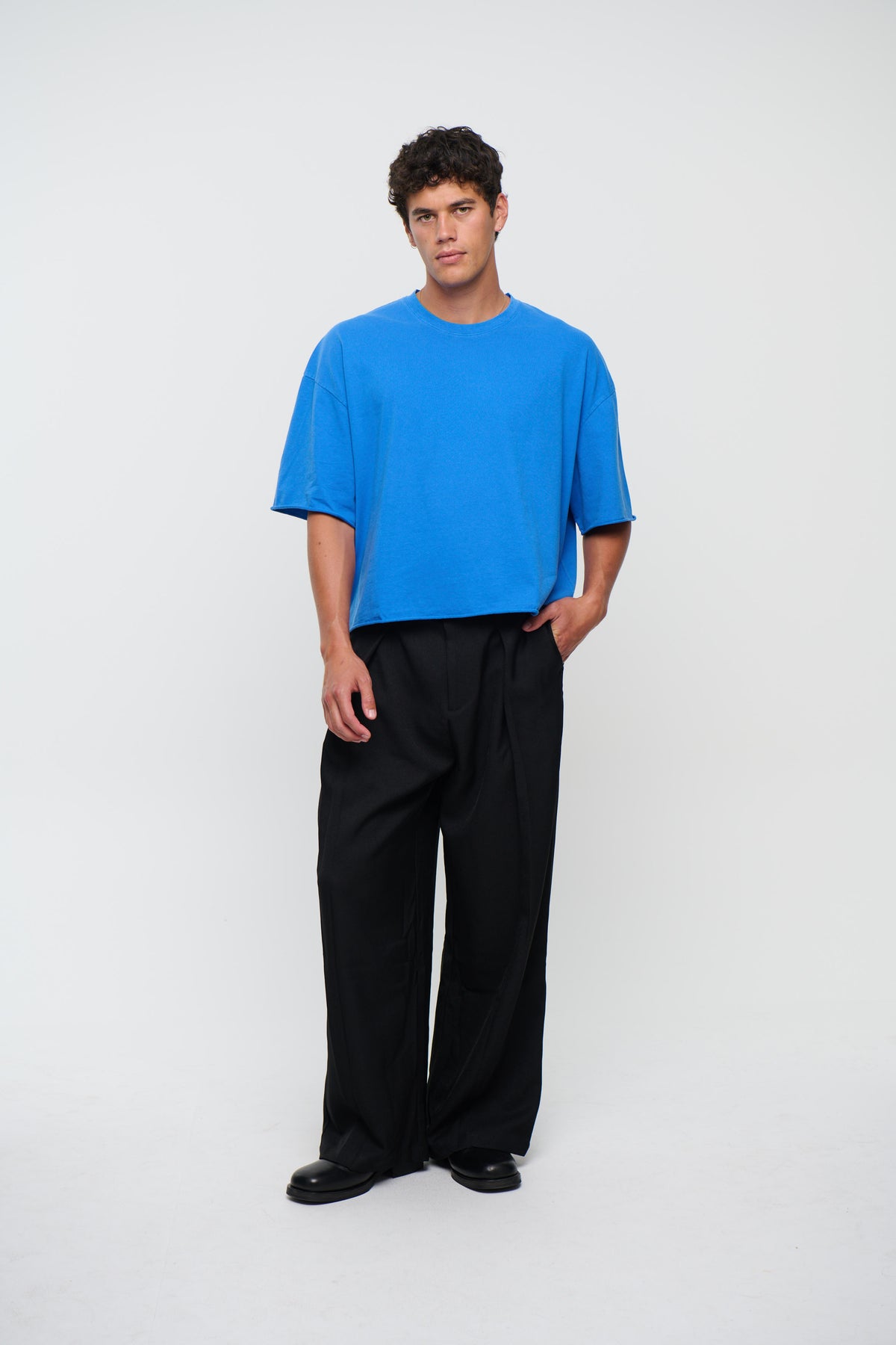 Raw 200G Cotton Box Tee Royal