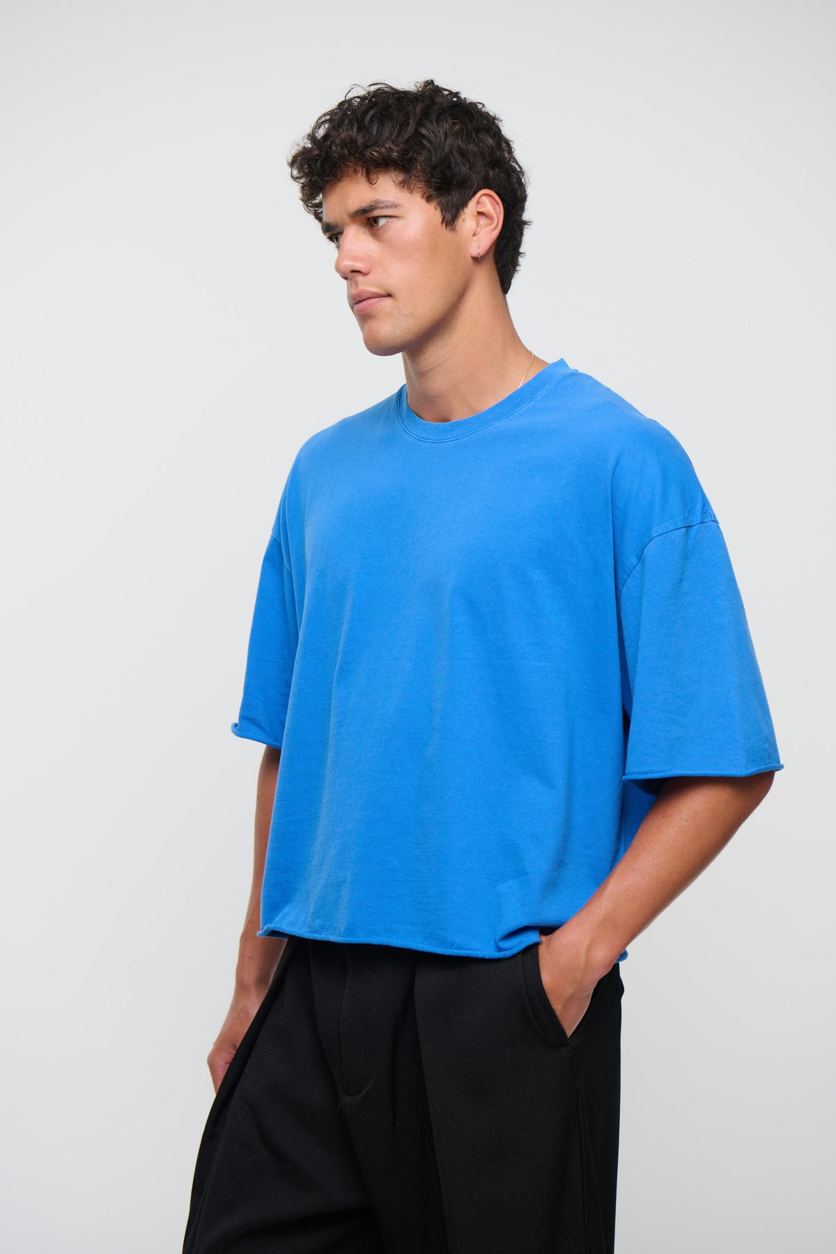 Raw 200G Cotton Box Tee Royal