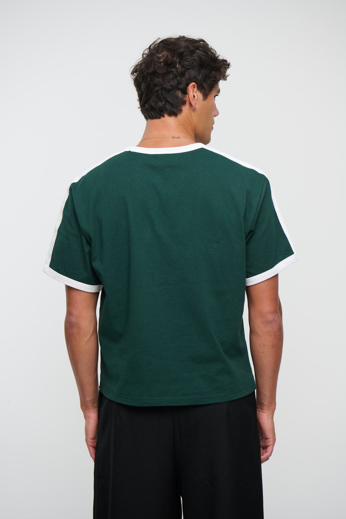 Richie Ribbed Tee Dark Green