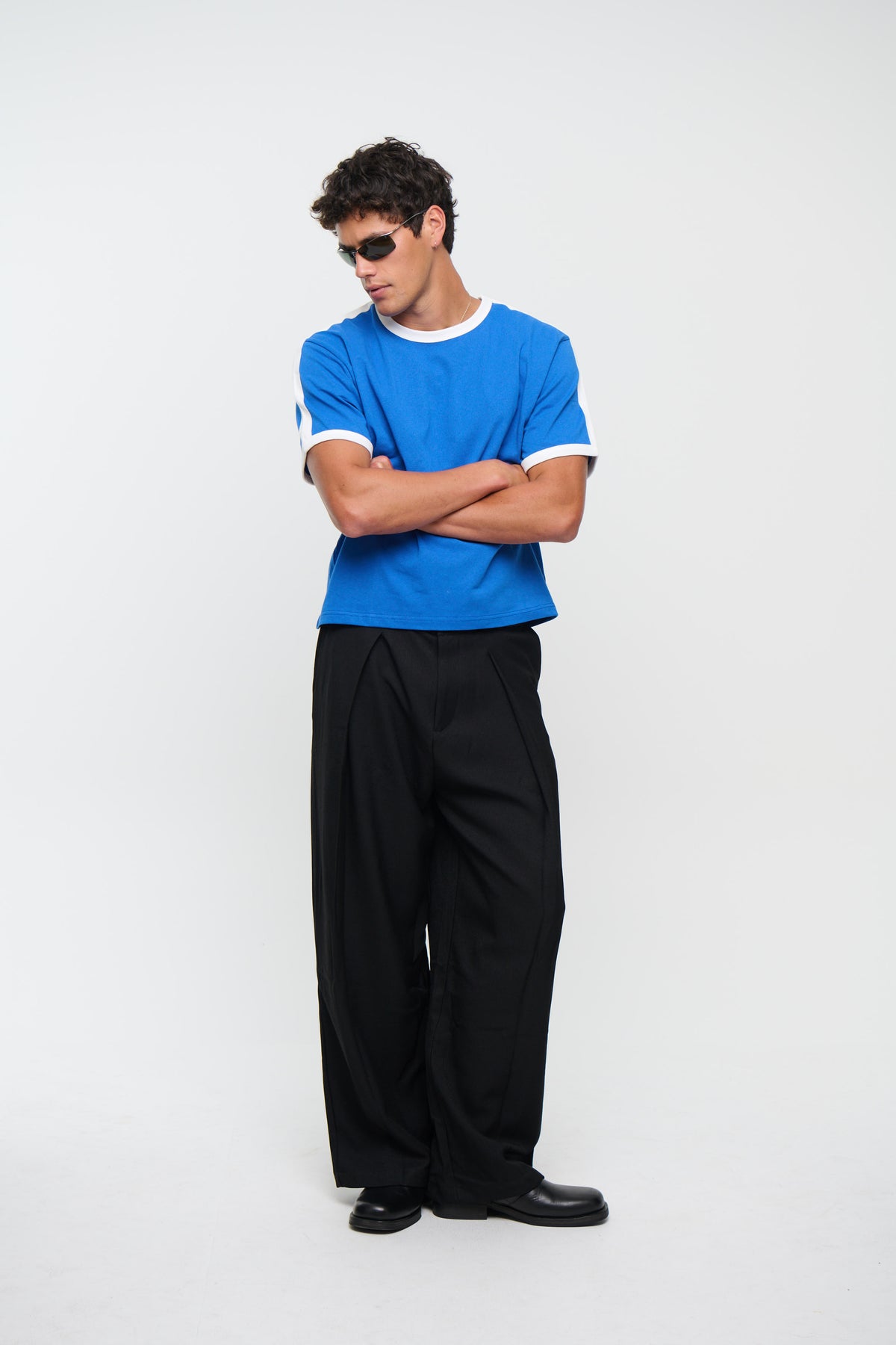 Richie Ribbed Tee Royal