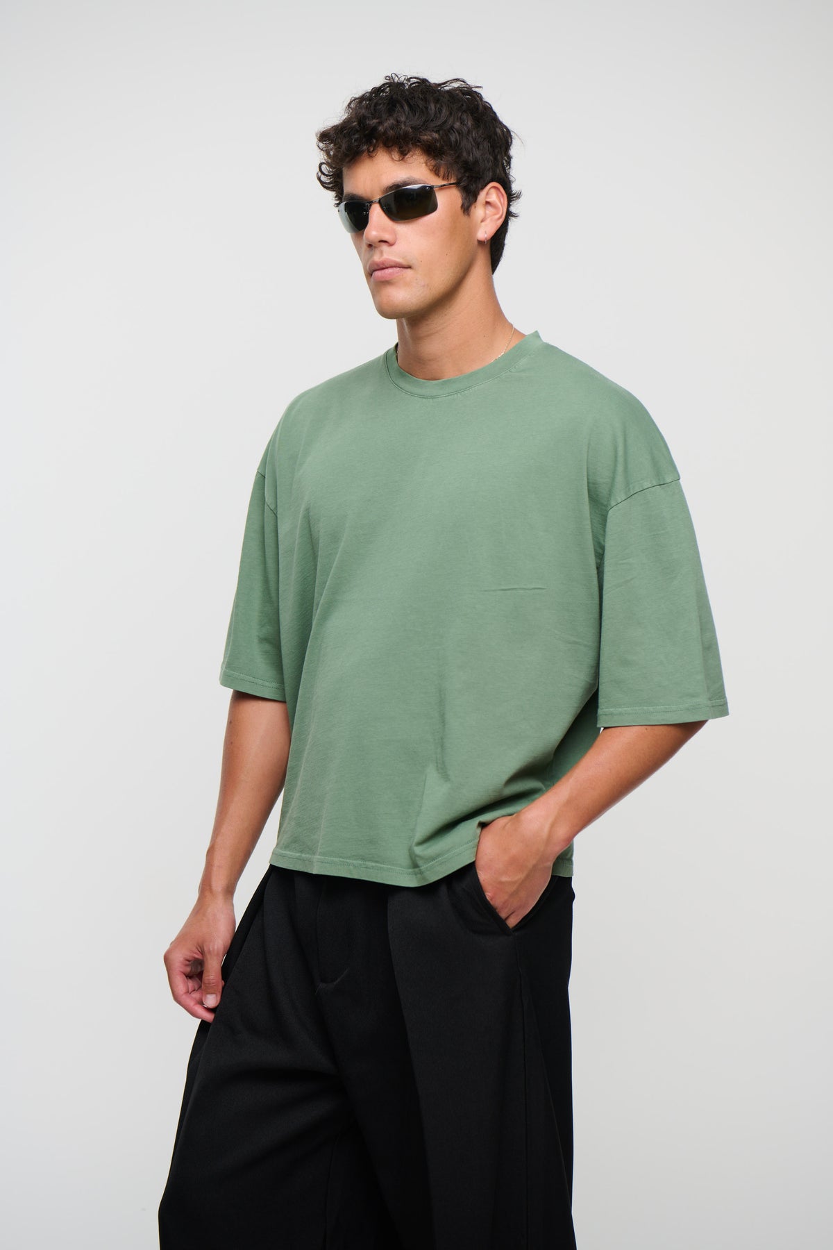 NTH Crop Box Tee Pine