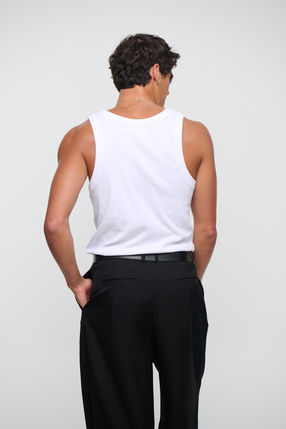 Mitchell Ribbed Tank White