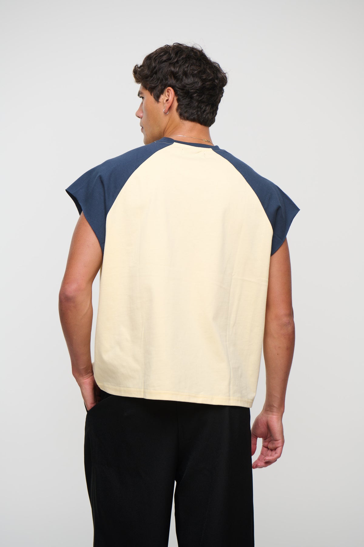 Raglan Crop Box Tank Midnight