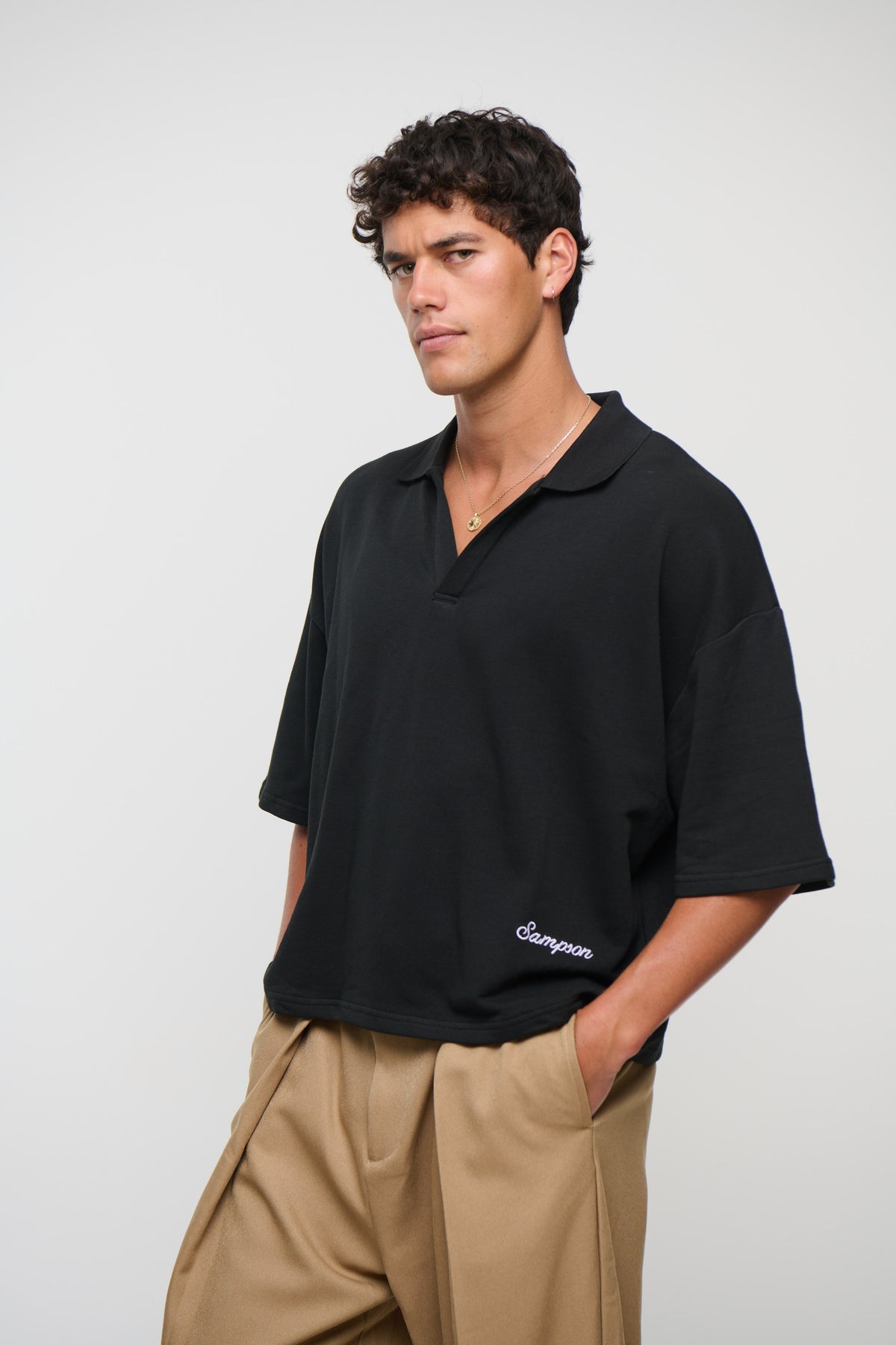 Jersey Crop Polo Embroidery Logo