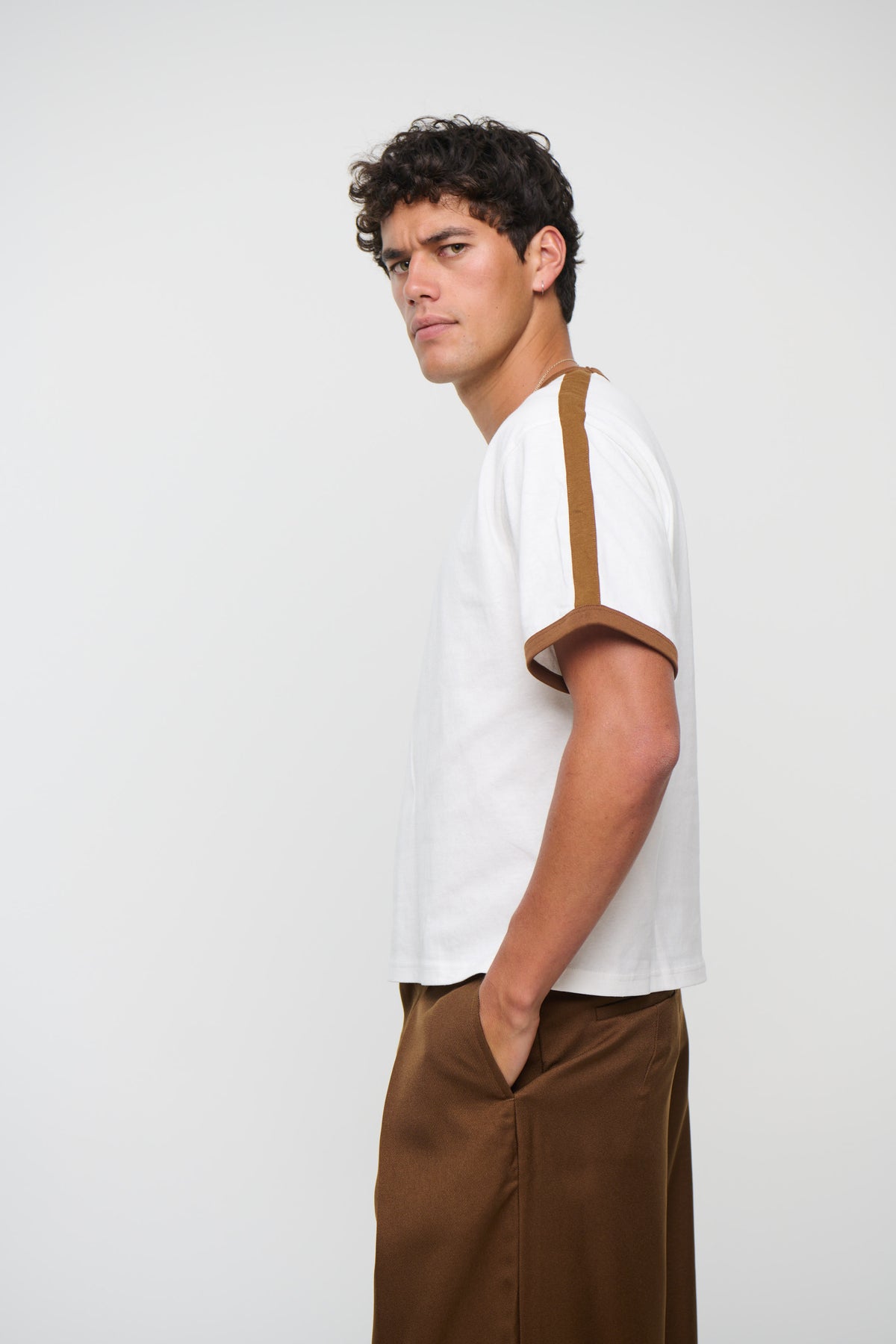 Richie Ribbed Tee White