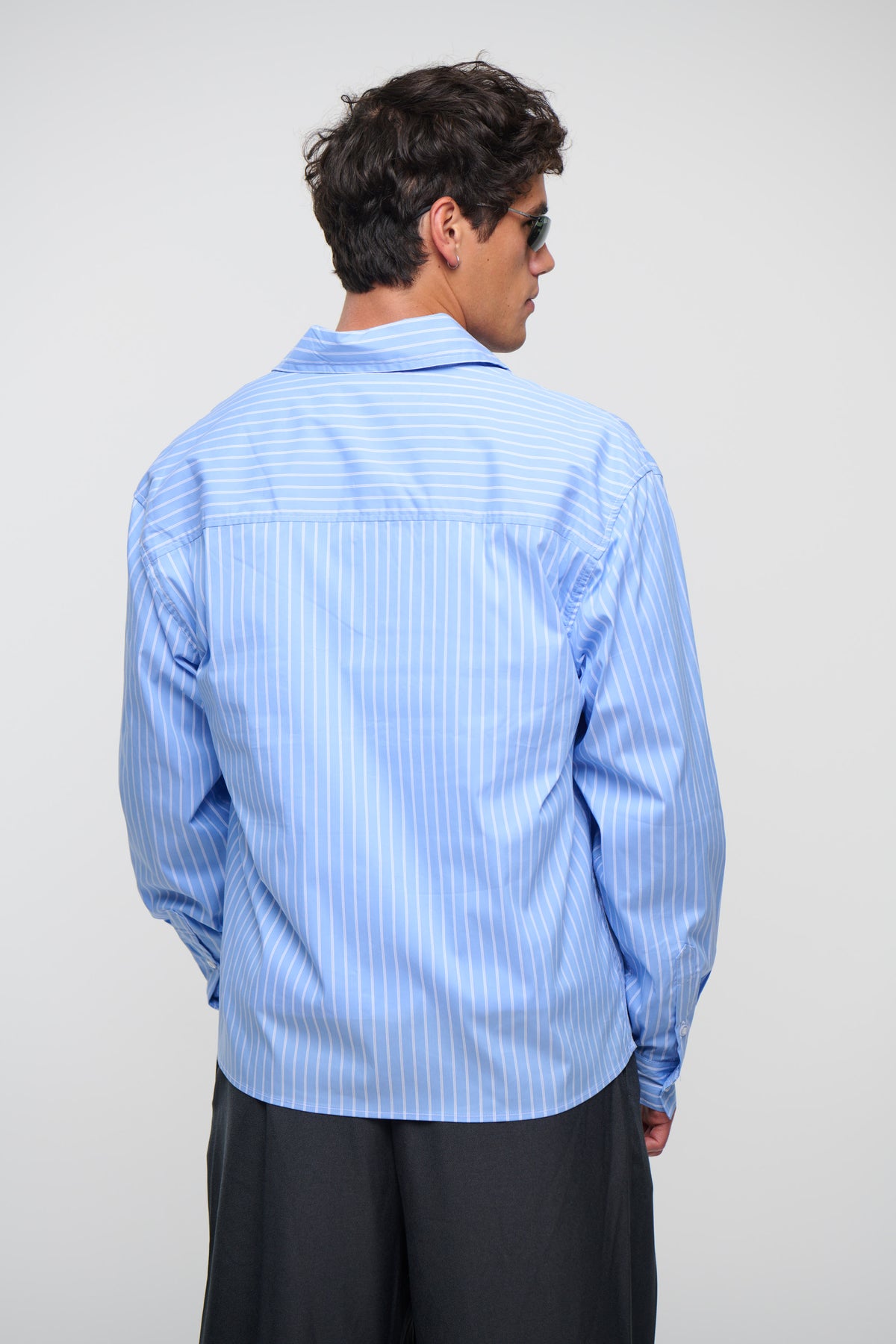 Mitch Stripe Shirt Blue