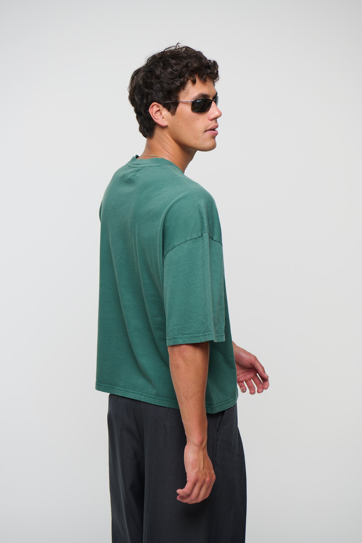 NTH Crop Box Tee Dark Green