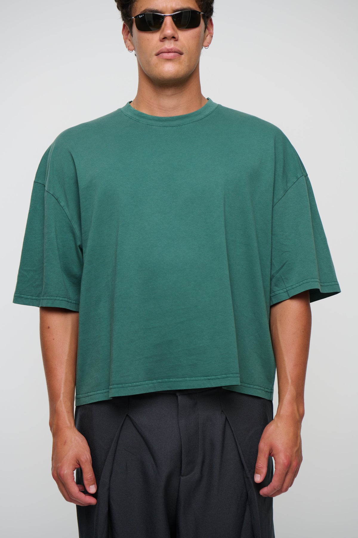 NTH Crop Box Tee Dark Green