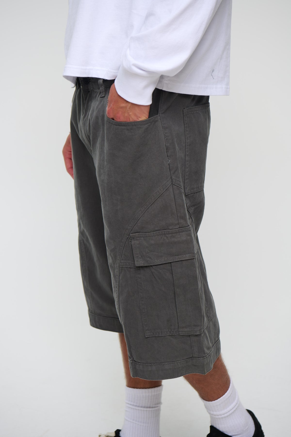 Flynn Relaxed Cargo Short Grey