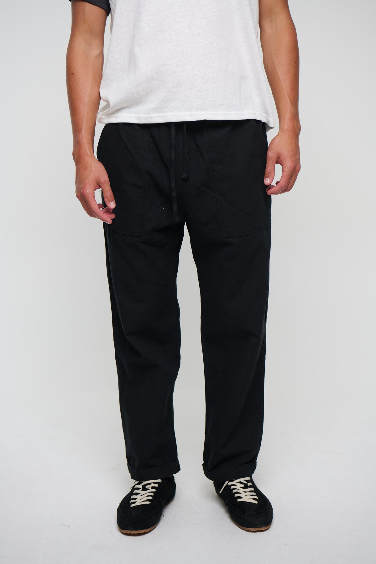 Cooper Straight Cotton Pant Black