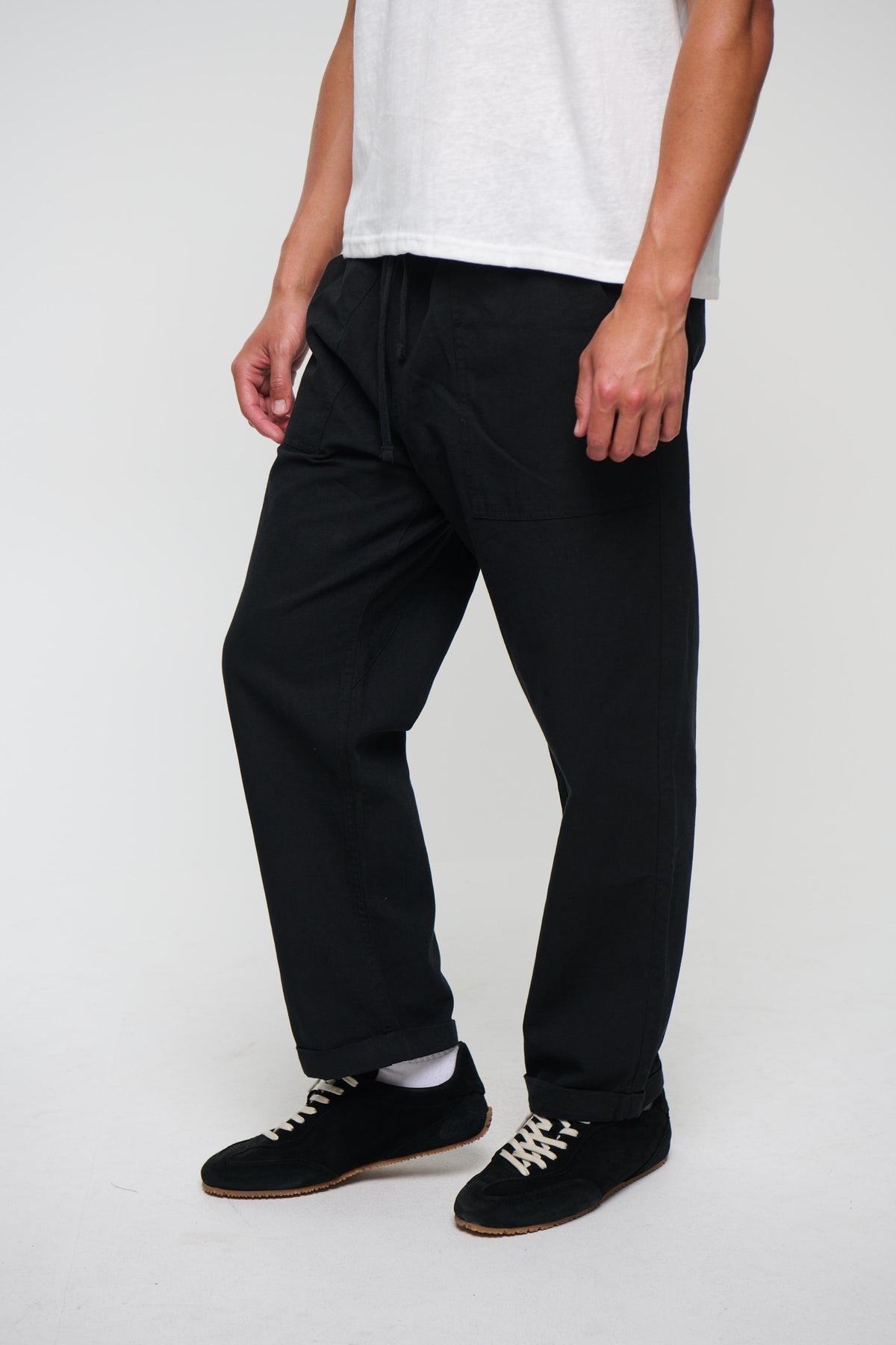 Cooper Straight Cotton Pant Black