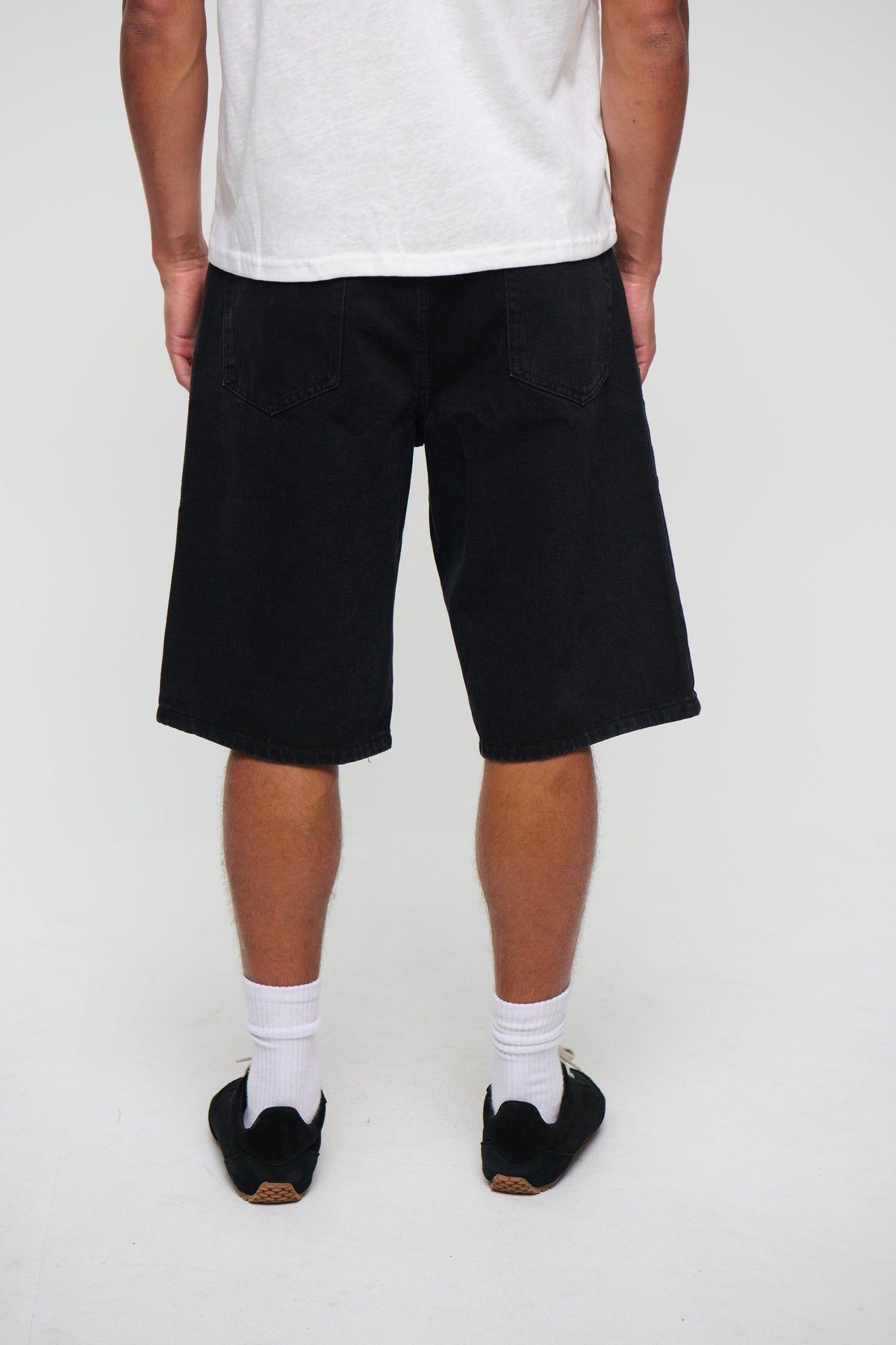 Flint Baggy Denim Jort Black