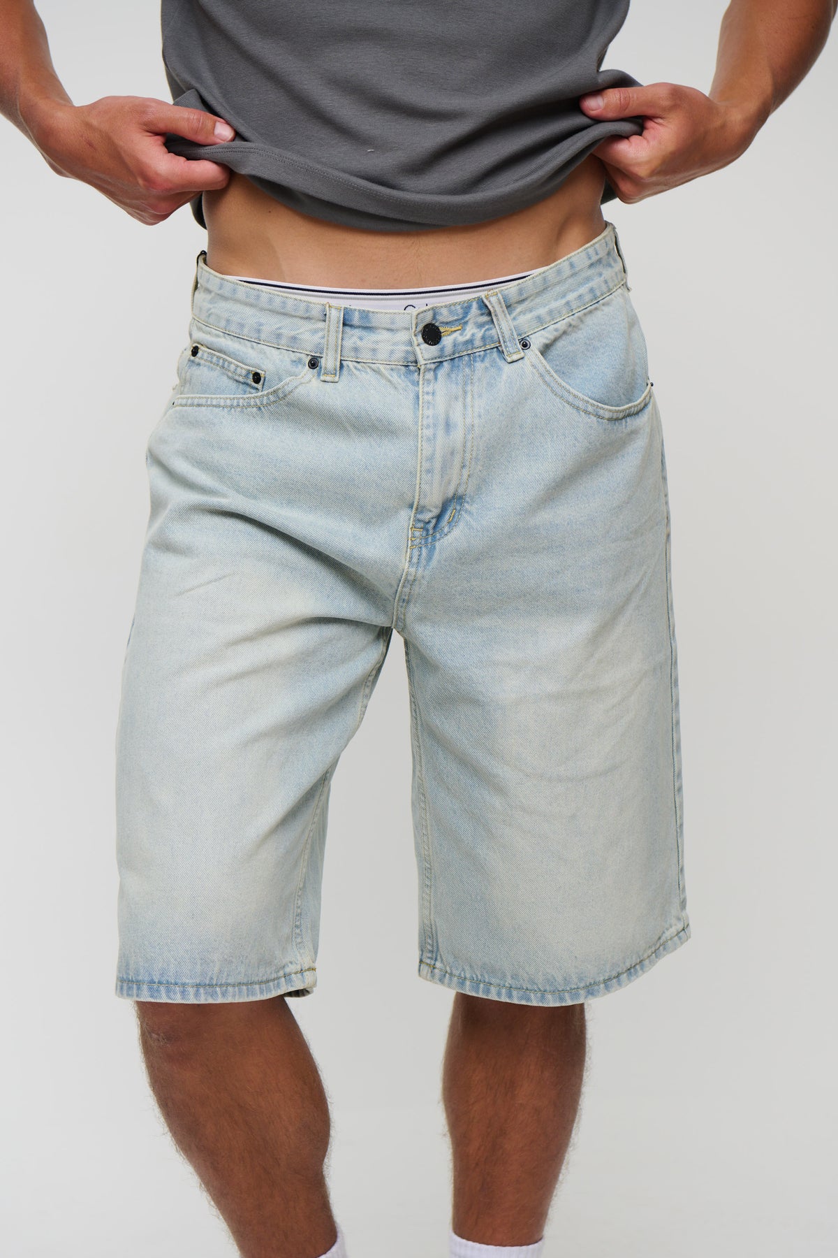 Flint Baggy Denim Jort Light