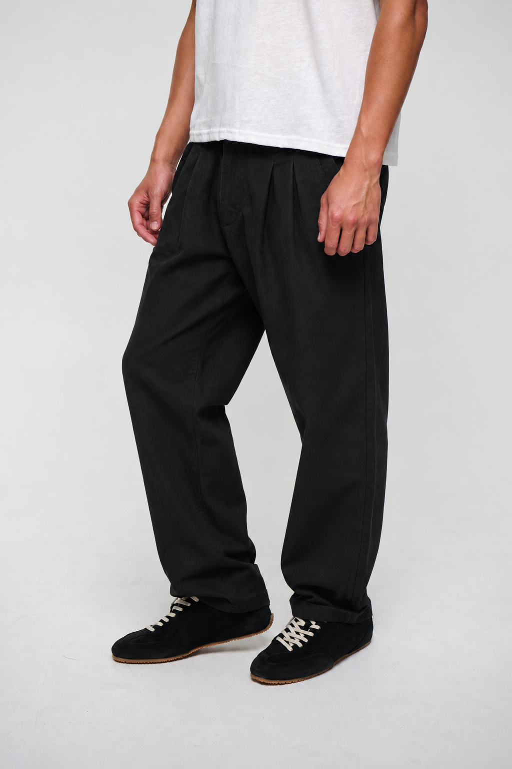 Simon Baggy Pleat Pant Black