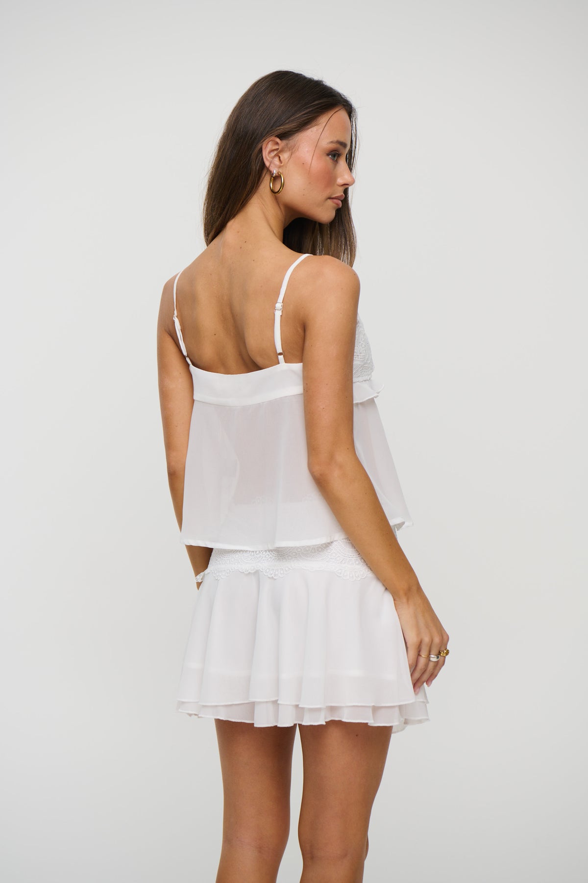 Indi Lace Cami White