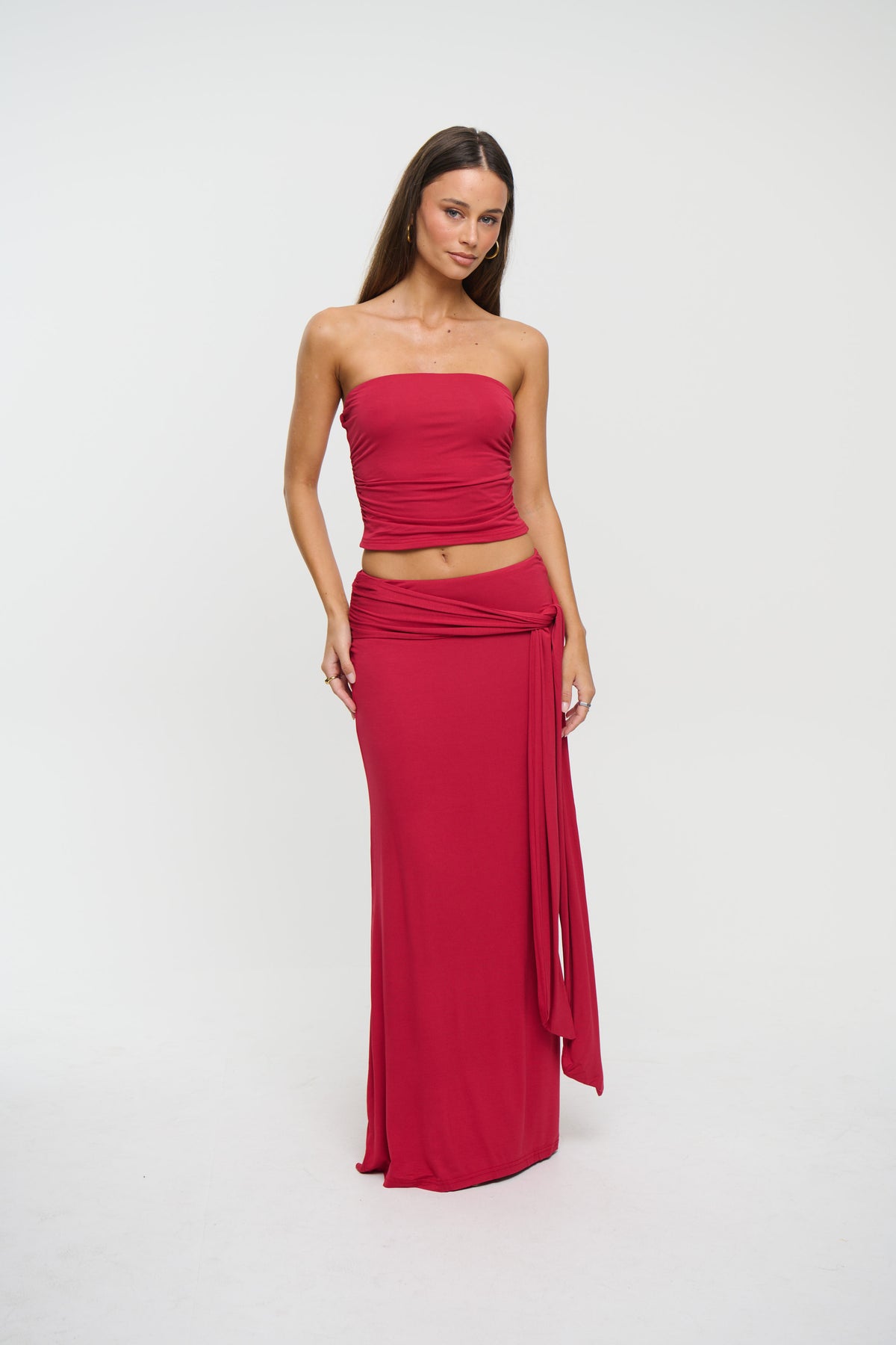 Winslet Maxi Skirt Berry