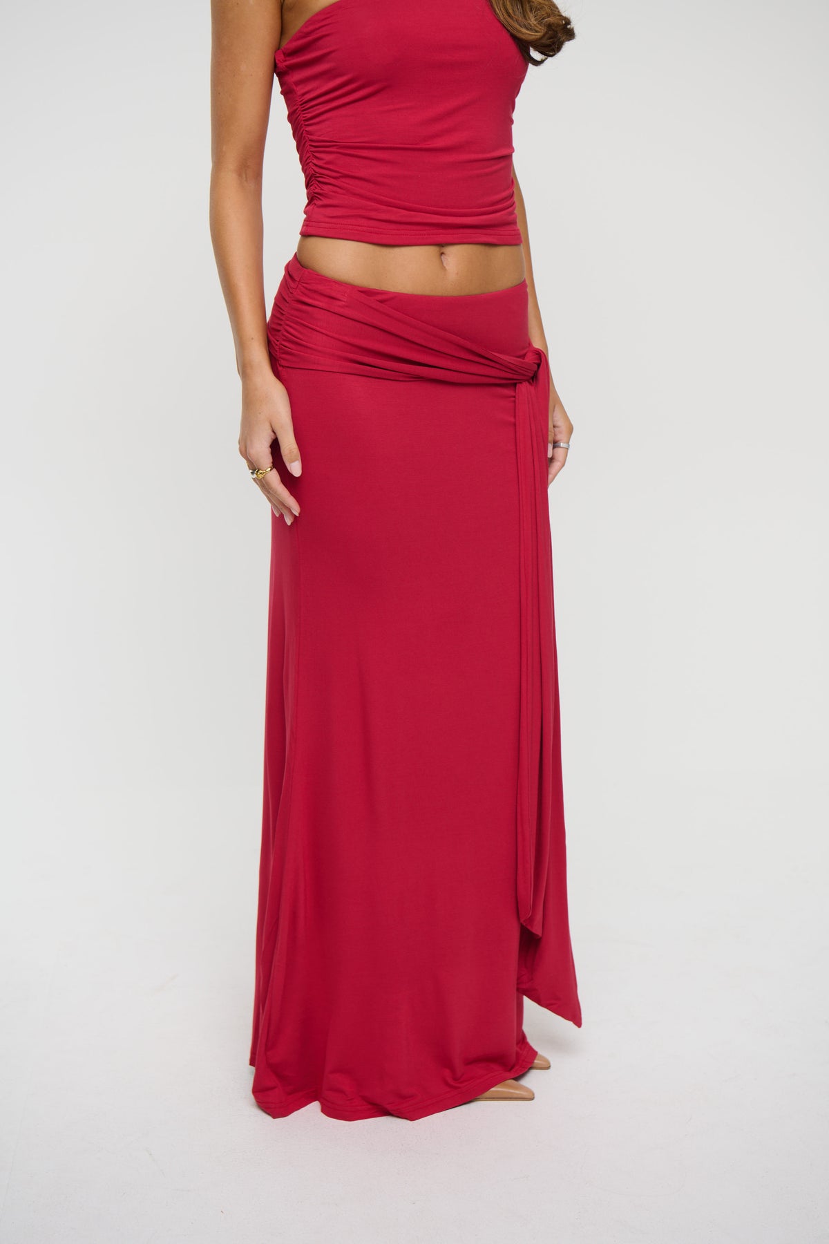 Winslet Maxi Skirt Berry