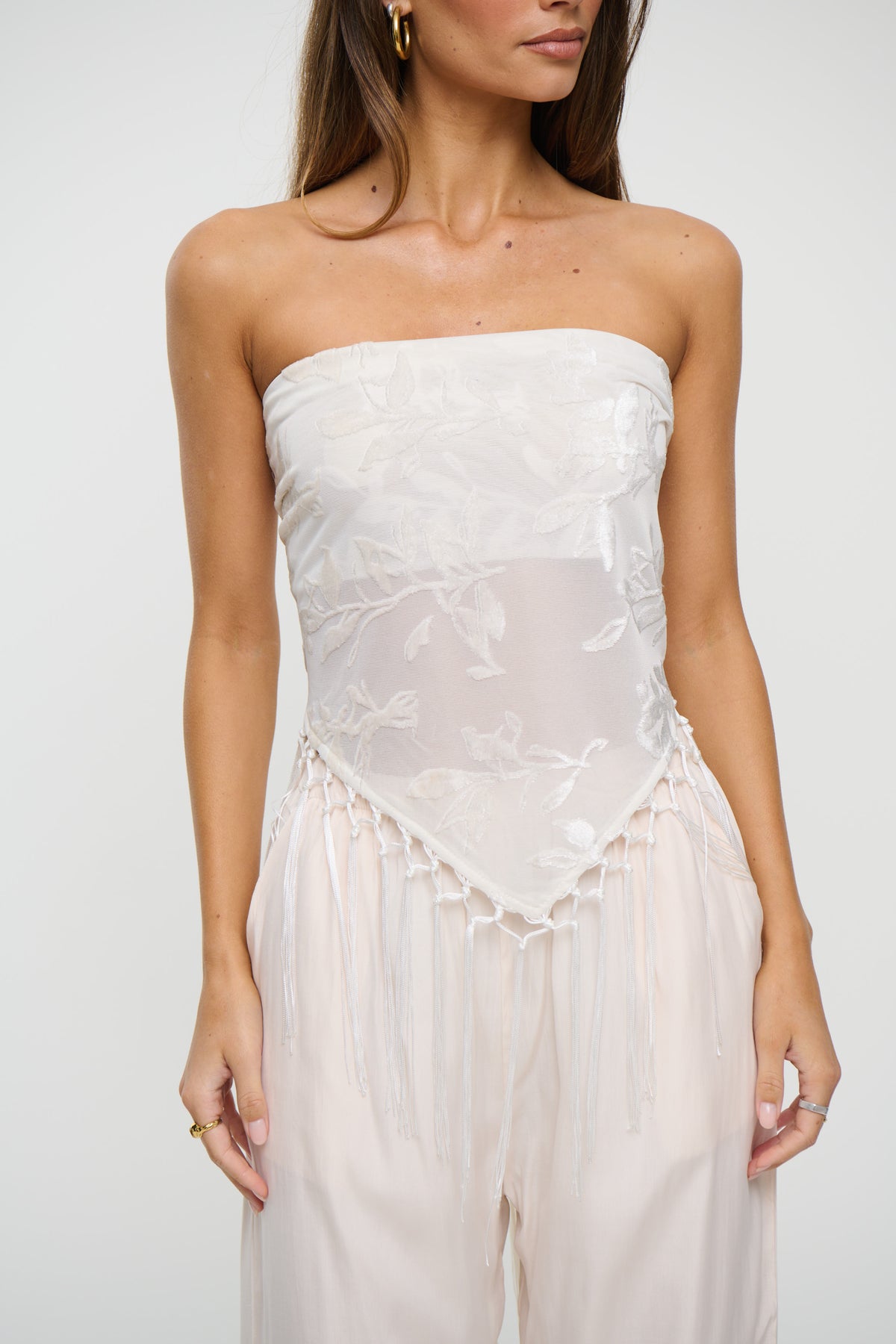 Olivera Fringe Scarf Set White