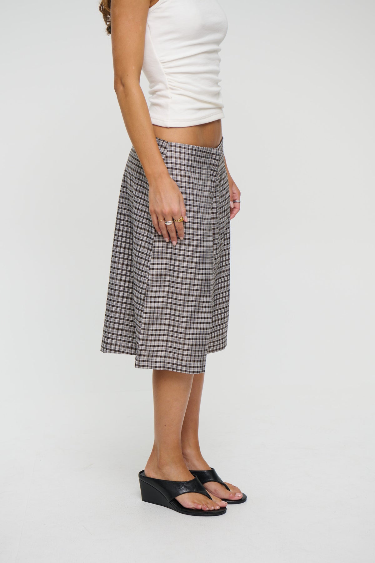 Ida Long Short Beige Check