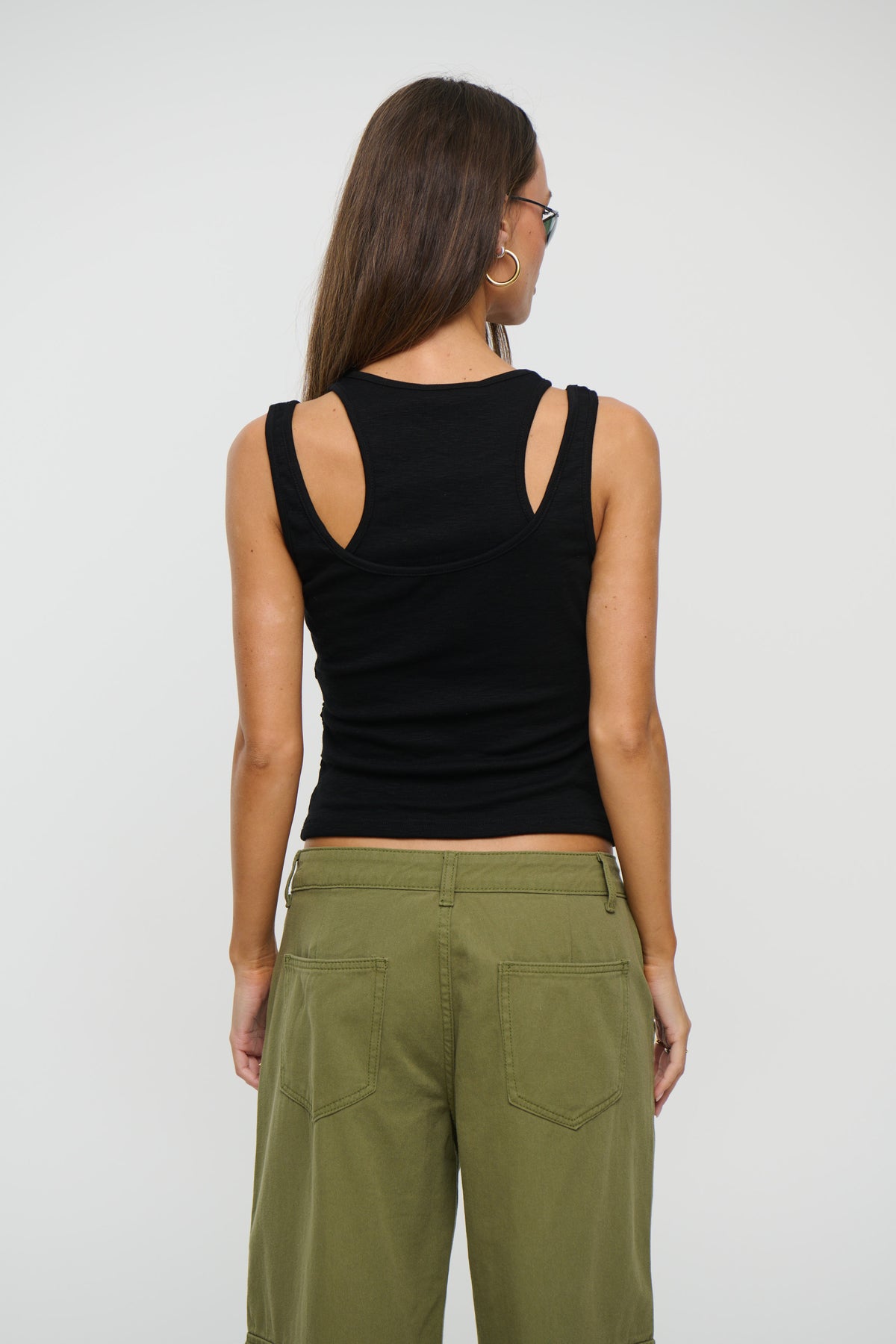 Jaida Layered Tank Black