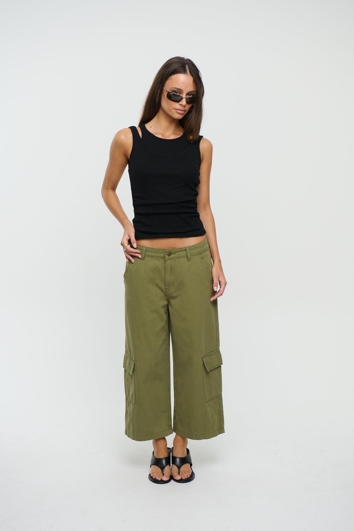 Jaida Layered Tank Black