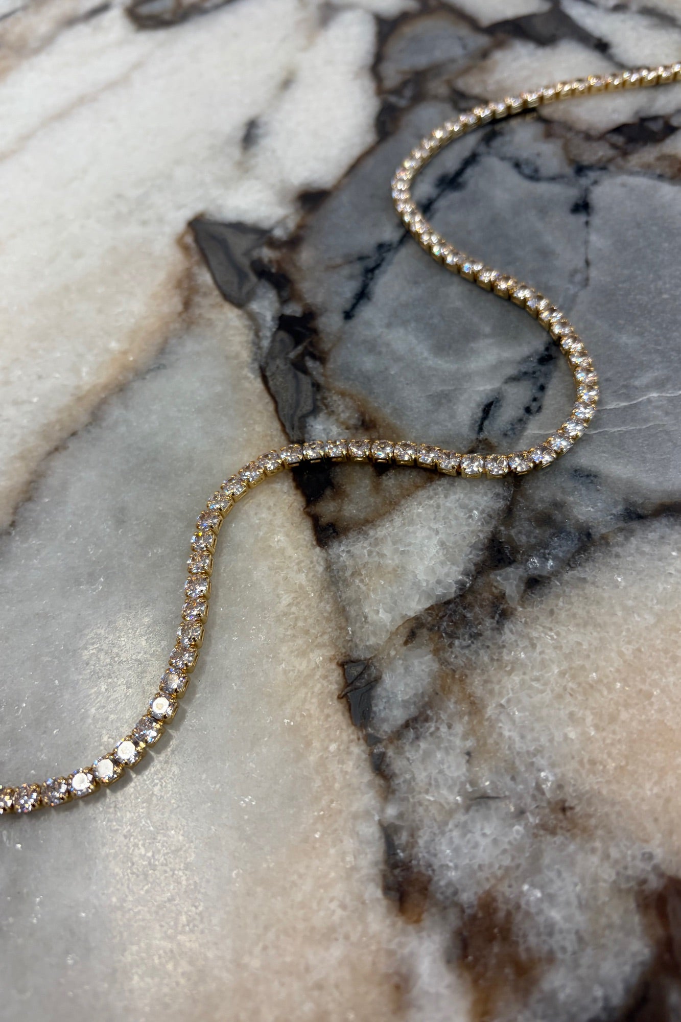 Tennis Necklace 18K Gold Plated