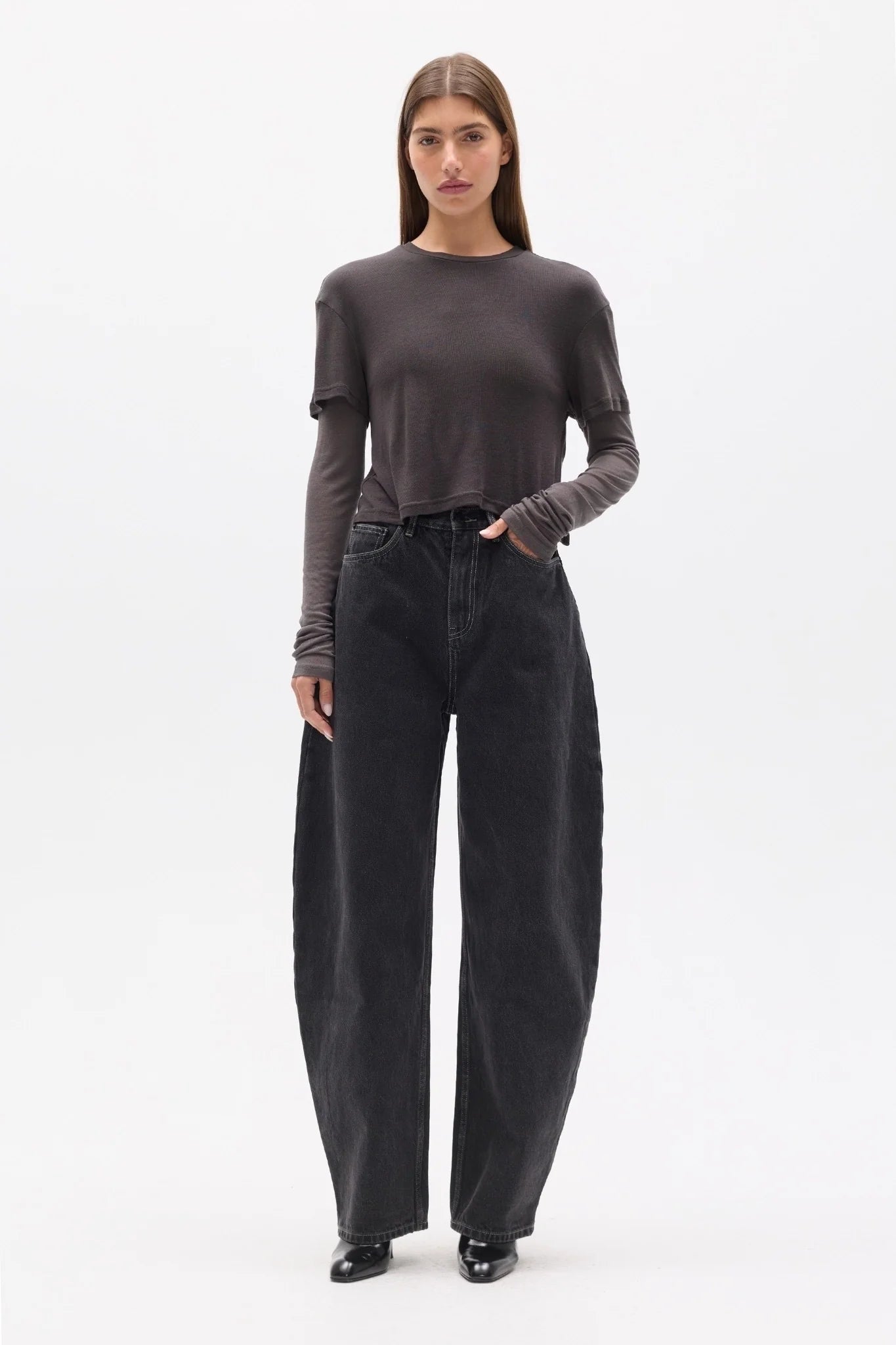 Calenia Top Dark Grey