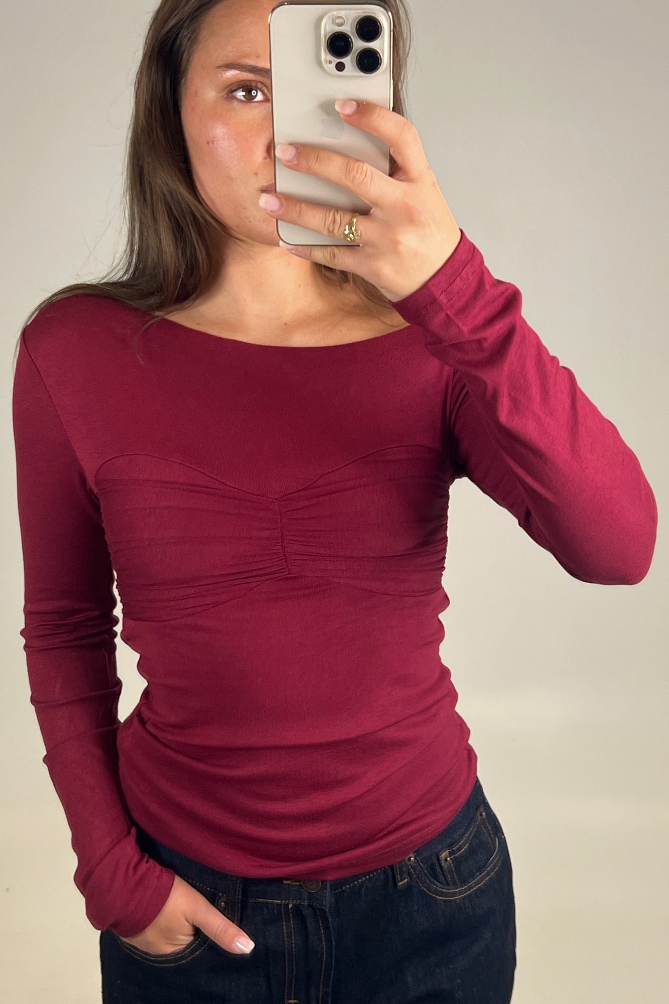 Claire Long Sleeve Wine