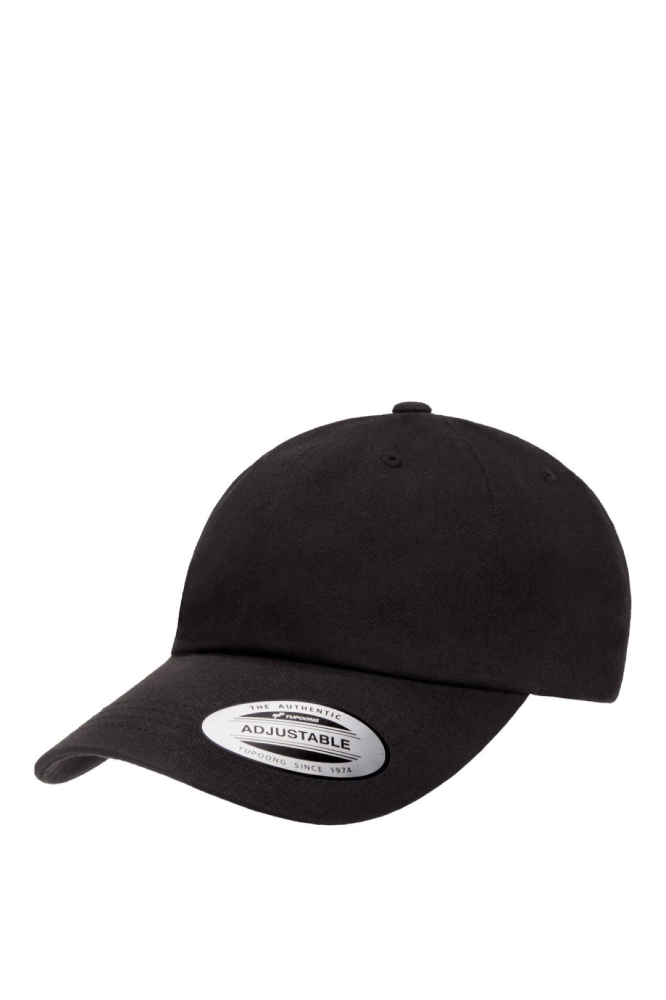 Low Profile Cotton Twill Dad Hat Black
