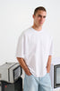 NTH Distress Crew Neck Tee White